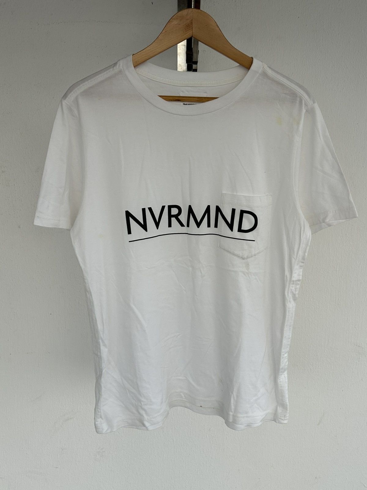 Takahiromiyashita The Soloist. NVRMND Whited Spellout Pocket Tee Plain Size US M / EU 48-50 / 2 - 1 Thumbnail