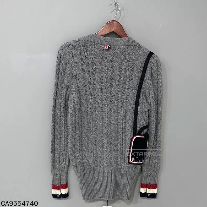 Thom Browne Thom Browne Gray Knitted Cardigan Size US XXS / EU 40 - 3 Thumbnail