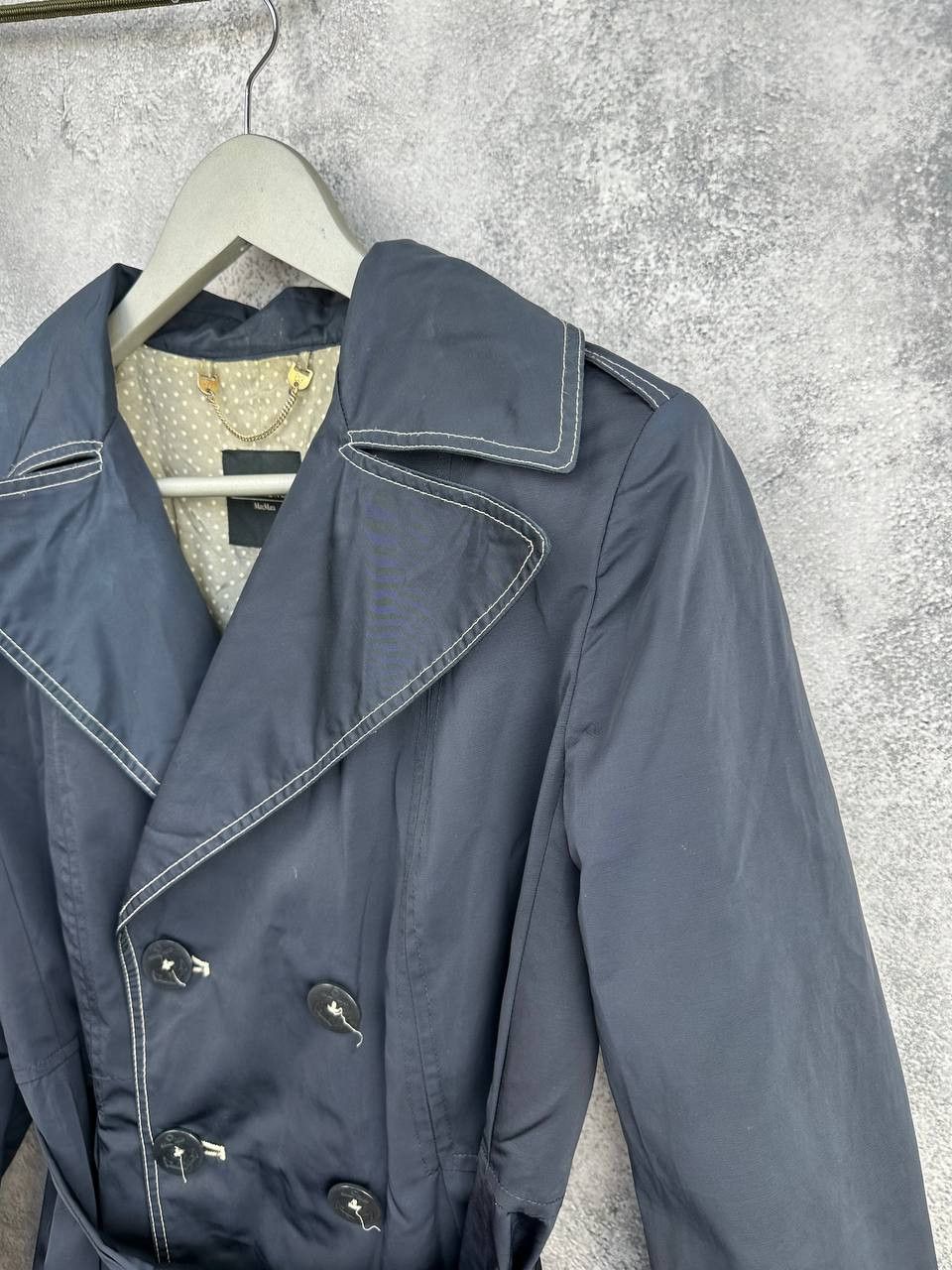 Weekend Max Mara Weekend Max Mara Navy Double-Breasted Trench Coat Lining Size M / US 6-8 / IT 42-44 - 5 Thumbnail