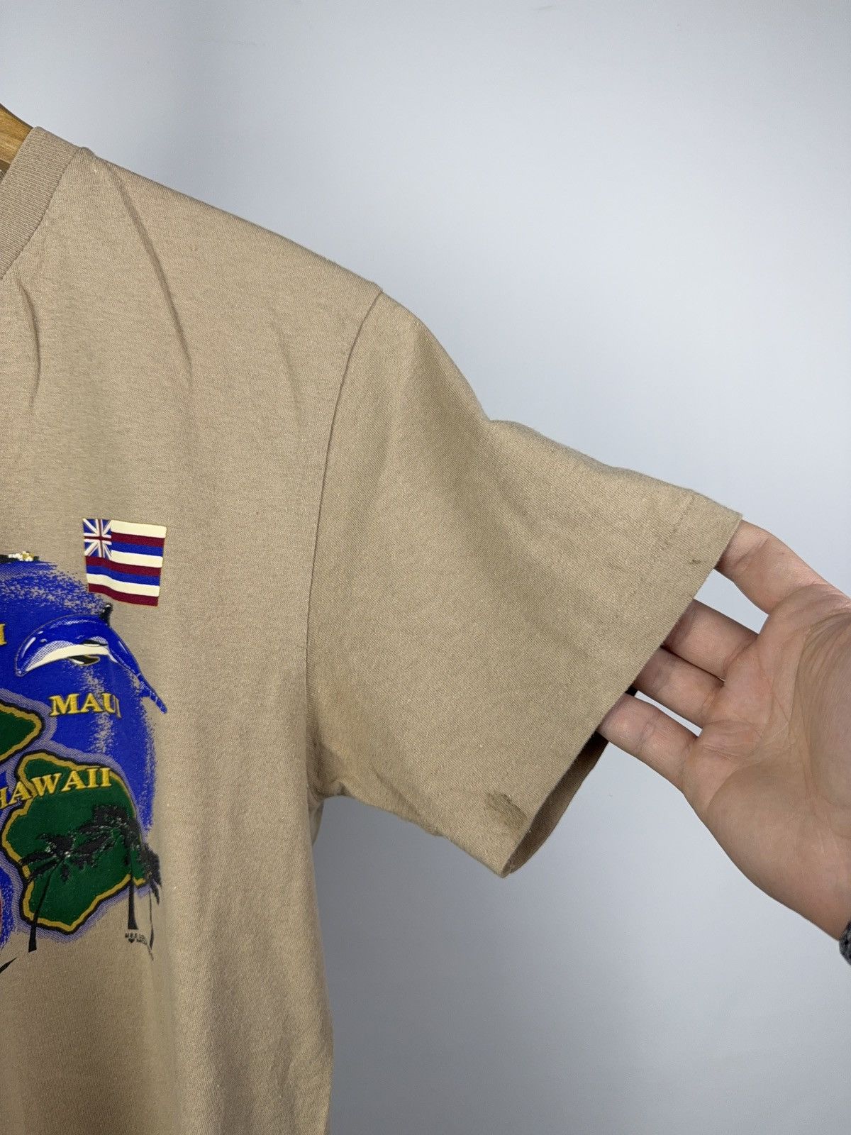 Vintage Vintage Retro Hawaii Islands Map Tee 90s Hanes Made in USA Size US S / EU 44-46 / 1 - 7 Thumbnail