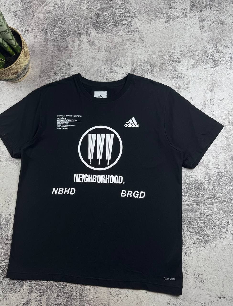Adidas × Neighborhood Adidas X Neighborhood Men’s L Size Black Collaboration Cotton Jersey T-Shirt Tee Size US L / EU 52-54 / 3 - 6 Thumbnail