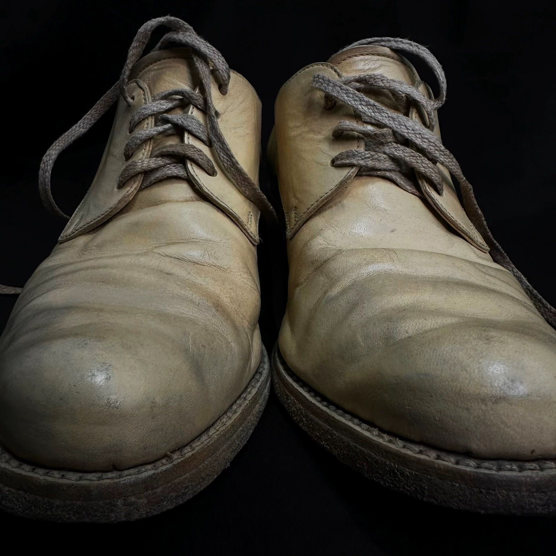 A1923 a1923 Handcrafted Horween Derby Shoes Thick Cream Yellow Size US 7 / EU 40 - 8 Thumbnail