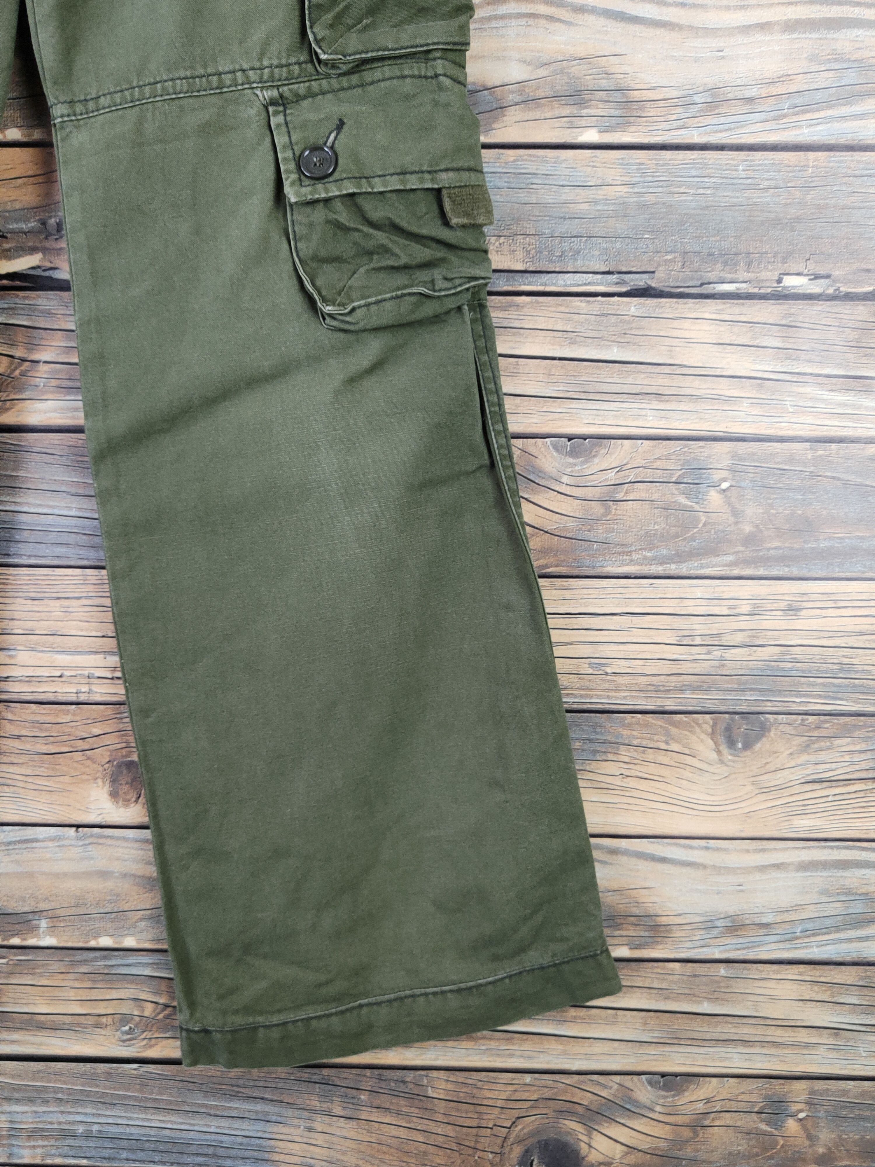 Japanese Brand DLL Crux Green Multipocket Tactical Cargo Pants #194 Size 27" / US 4 / IT 40 - 7 Thumbnail