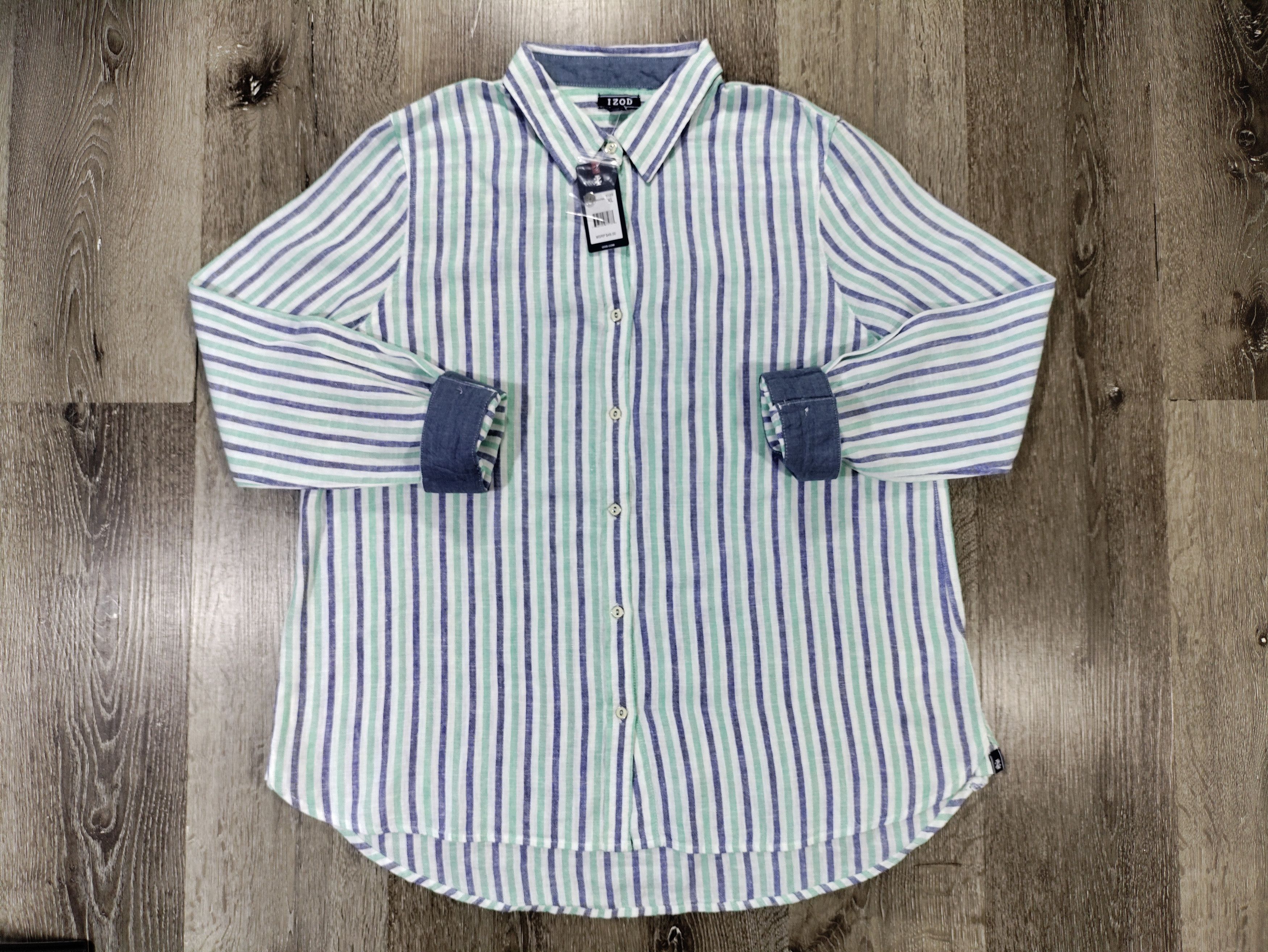 Izod Izod Saltwater Mens Shirt Size US XL / EU 56 / 4 - 1 Thumbnail