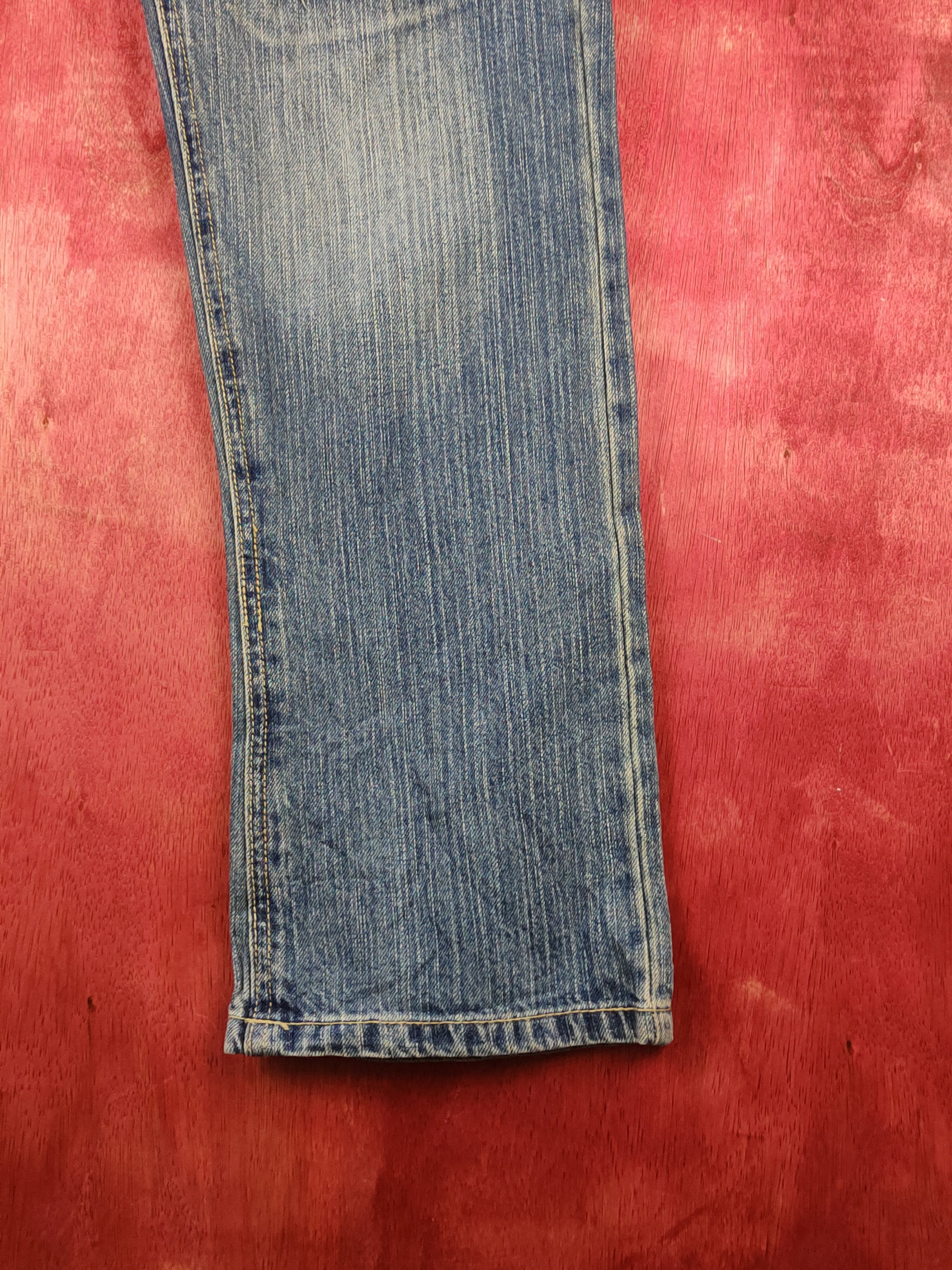 Japanese Brand Double Waist Japan Blue Distressed ripped Denim #S1516 Size 31" - 7 Thumbnail