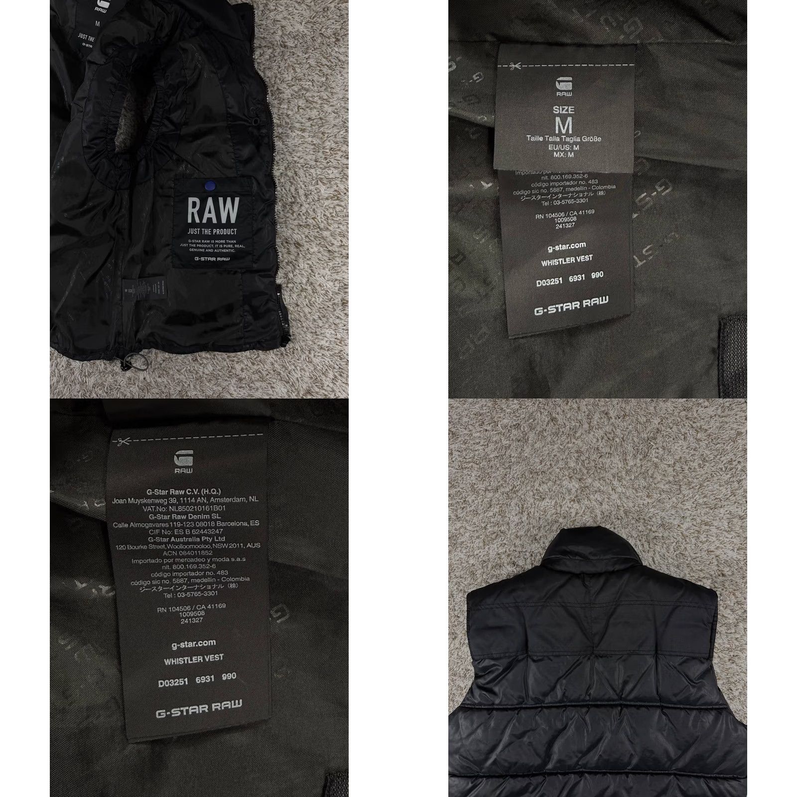G-Star G-Star RAW Whistler Puffer Vest Black Men Size M Size US M / EU 48-50 / 2 - 8 Thumbnail