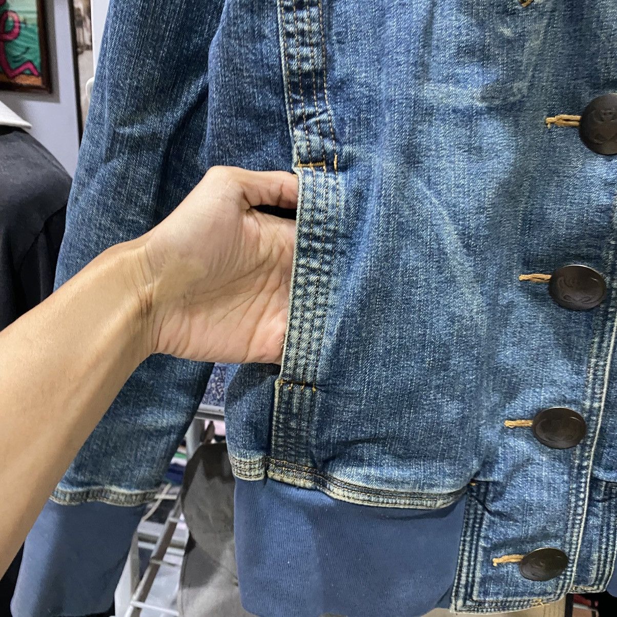 Tsumori Chisato Issey Miyake Tsumori Chisato Batman Open Collar Denim Bomber Size US S / EU 44-46 / 1 - 10 Thumbnail