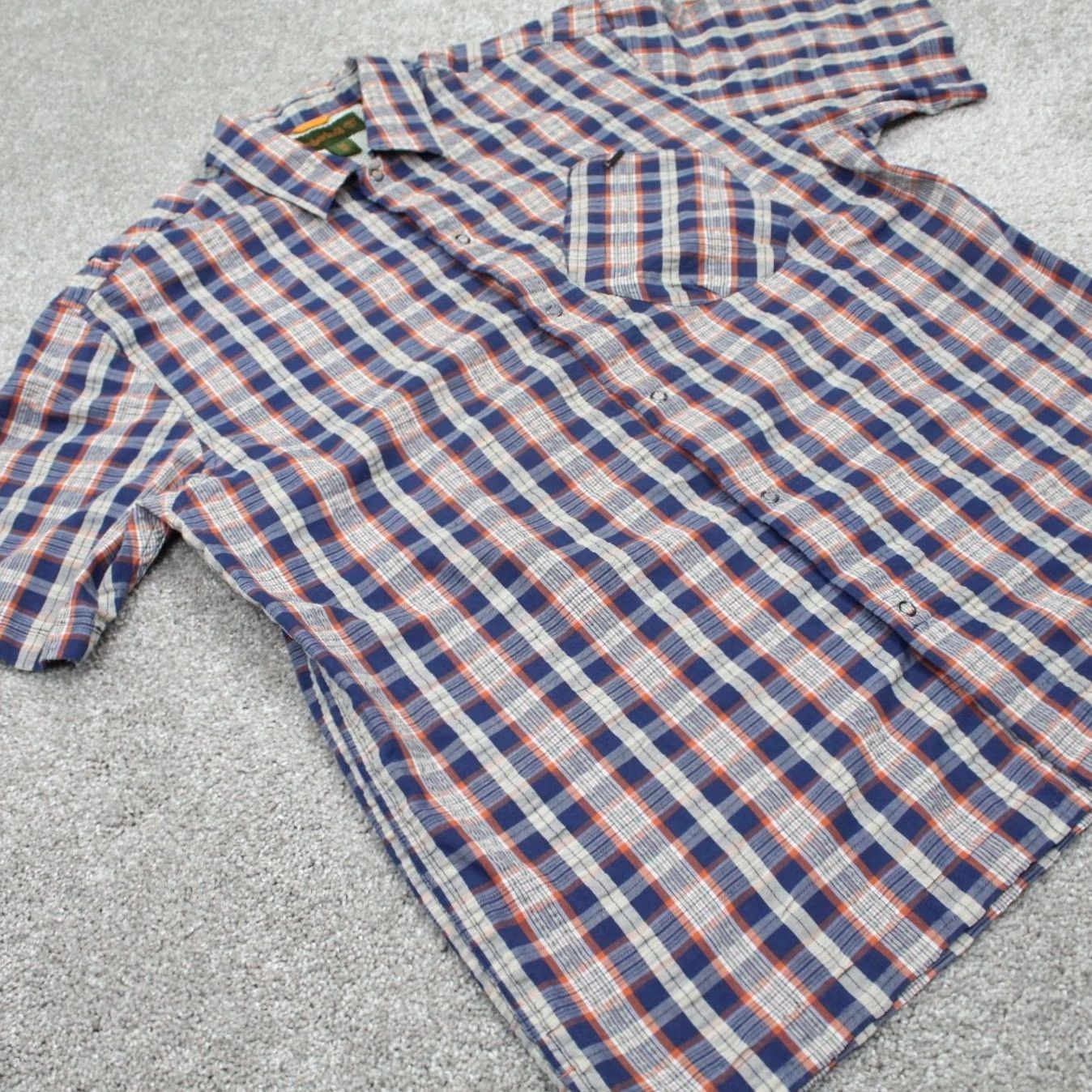 Timberland Timberland Button-Up Shirt Mens Medium Blue Plaid S/S Snap Button Casual Workwear Vintage No Size US M / EU 48-50 / 2 - 5 Thumbnail