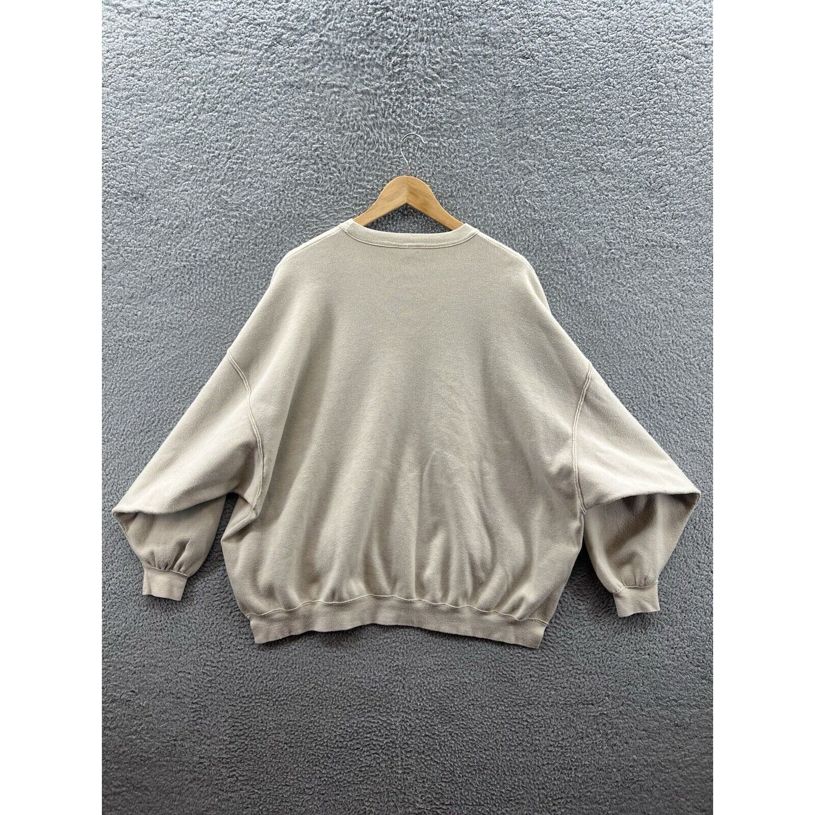 Free People Free People Sweater Slouchy Oversized Beige Balloon Sleeve Size XS / US 0-2 / IT 36-38 - 2 Thumbnail