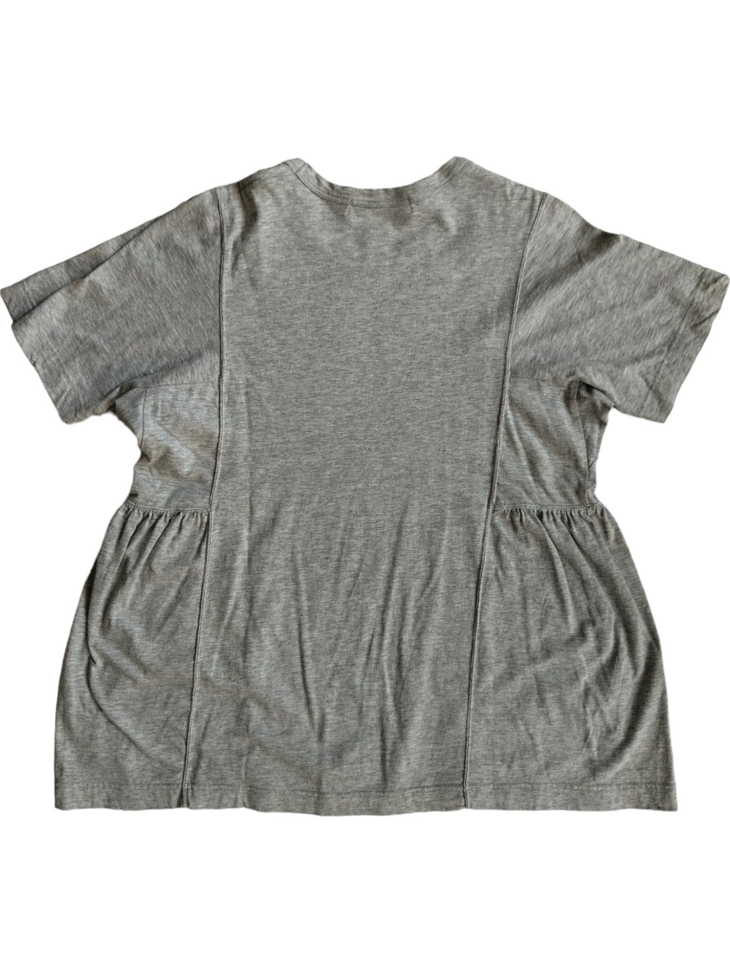 Comme des Garcons Grey Short Sleeve T-Shirt With Waistline Details Size S / US 4 / IT 40 - 2 Thumbnail