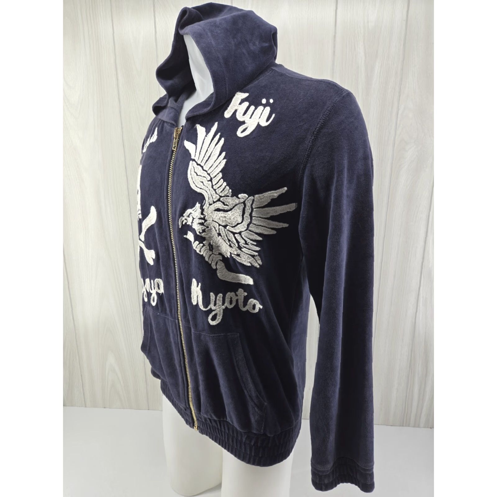 Iro IRO Ochi Jacket Sweatshirt Blue Mens Large Full Zip Hoodie Polyester Size US L / EU 52-54 / 3 - 4 Thumbnail