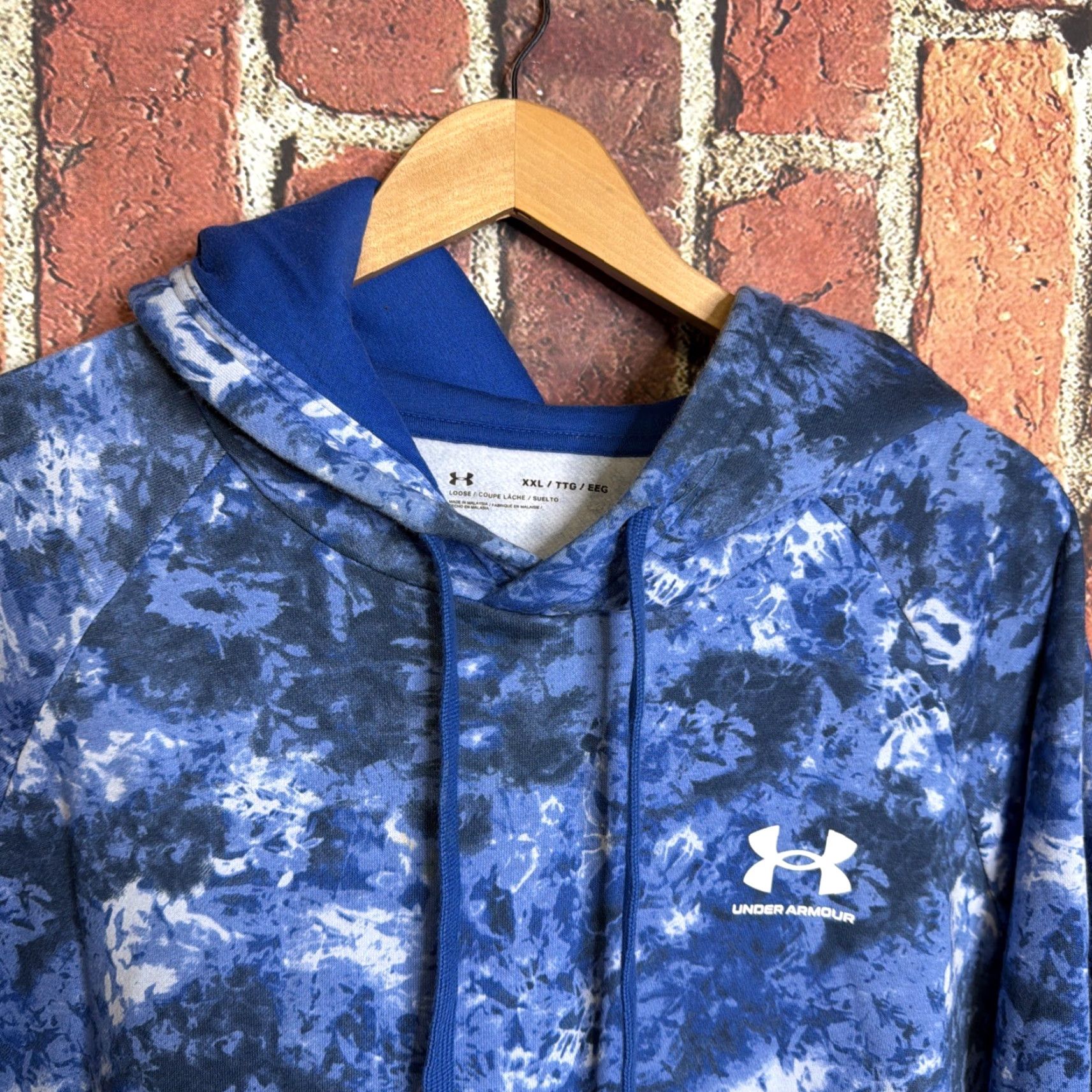 Under Armour Under Armour Hoodie Pullover Men 2XL Tie Dye Blue Long Sleeve Sweatshirt Size US XXL / EU 58 / 5 - 2 Thumbnail
