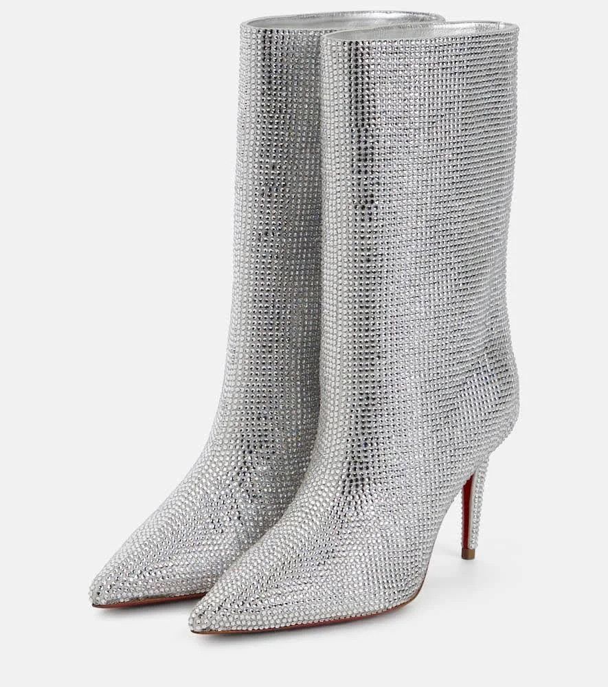 Christian Louboutin o1s1wg111024 Ankle Boots in Silver Size US 10 / IT 40 - 6 Thumbnail