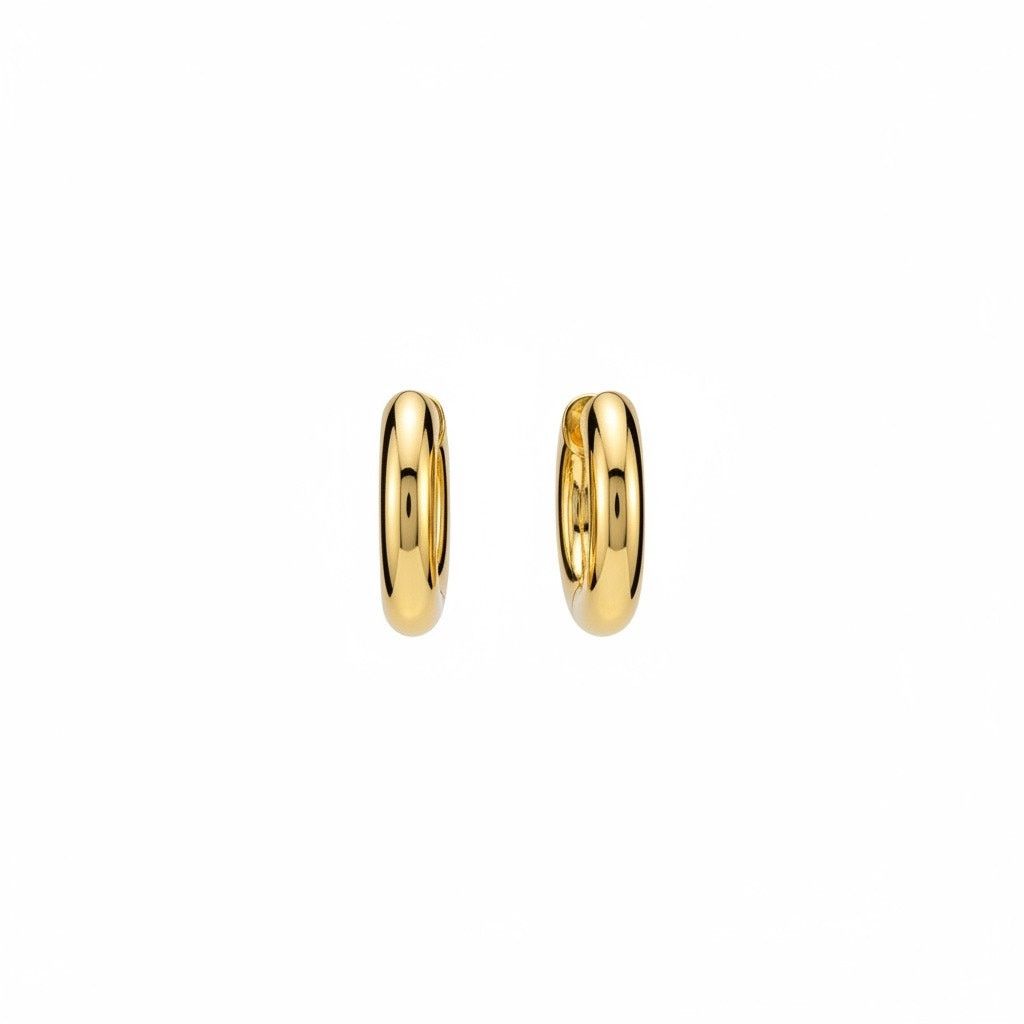 Other Uncommon James Gold Tone Chunky Hoop Earrings Minimalist Size ONE SIZE - 1 Thumbnail