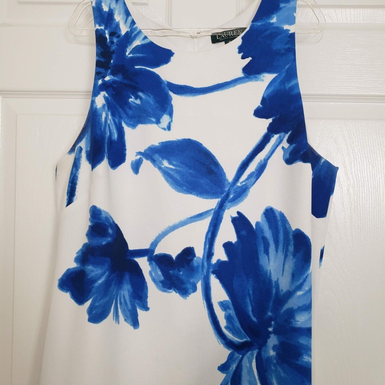 Lauren Ralph Lauren Lauren Ralph Lauren Floral Crepe Dress Womens Size 16 Blue Size XXL / US 16-18 / IT 52-54 - 2 Thumbnail