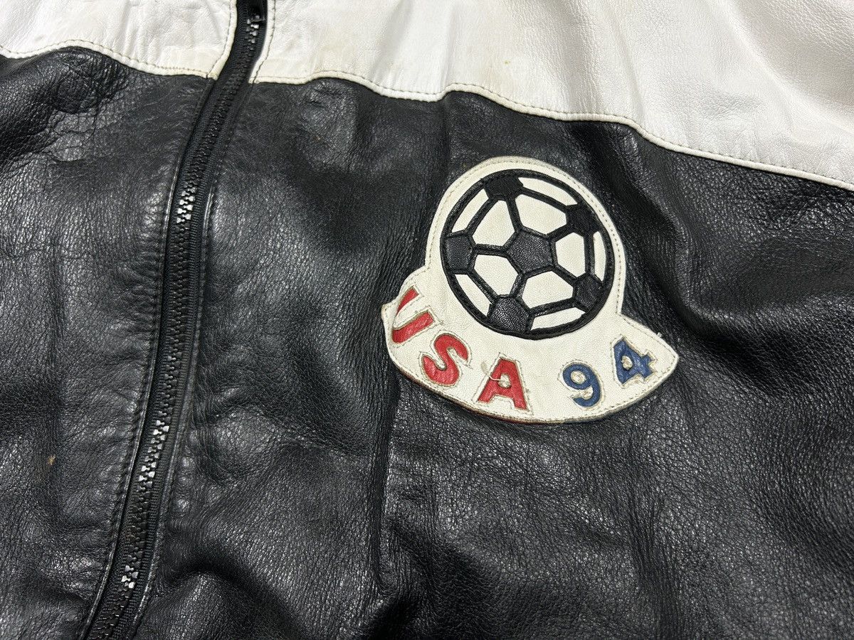 Mexicana × Vintage 1996 Mexico World Cup Usa Leather Jacket Size US L / EU 52-54 / 3 - 9 Thumbnail