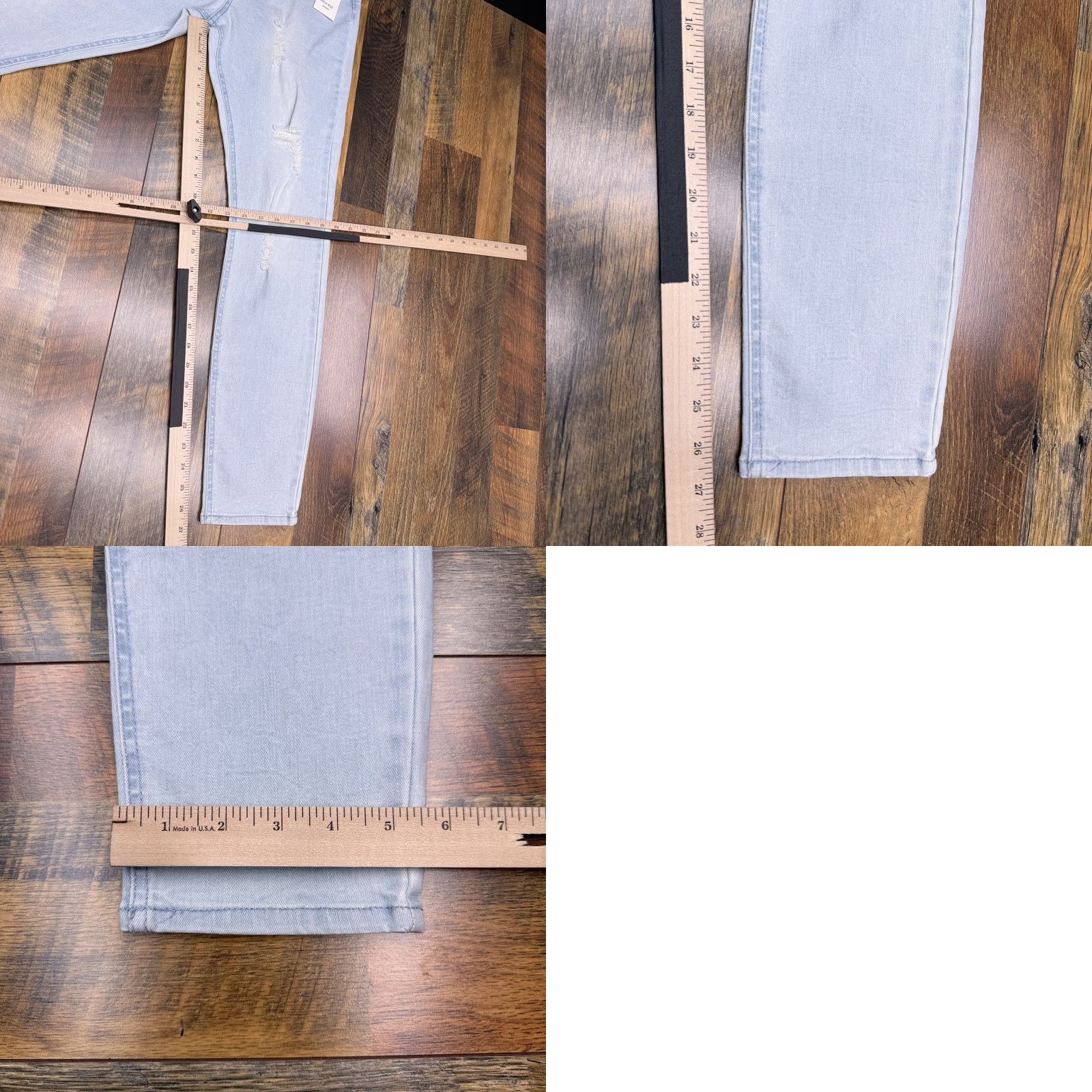 Forever 21 Forever 21 High Rise Skinny Jeans Womens 29 Light Blue Stretch Denim 5-Pocket Zipper Button Winter Summer Spring Fall Size 29" - 9 Thumbnail