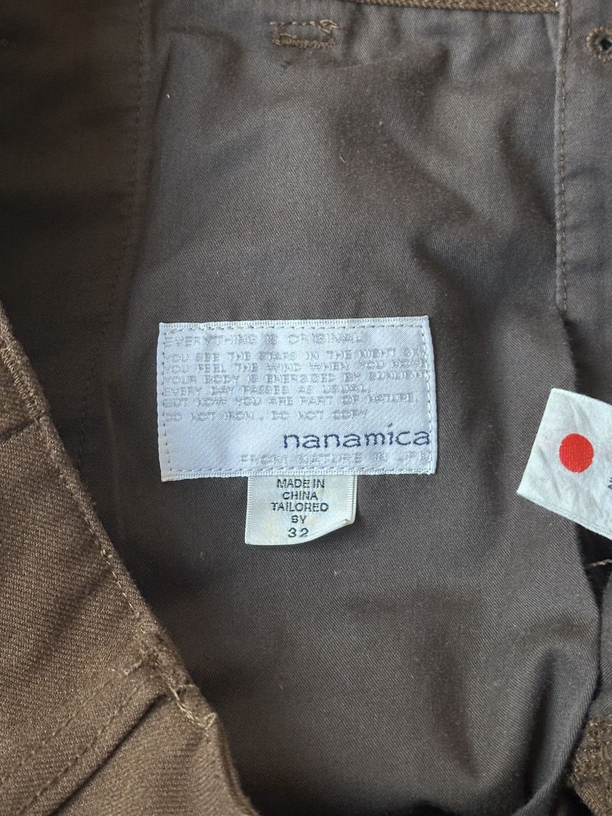 Nanamica Brown Textured Pleated Cargo Pants Size US 32 / EU 48 - 3 Thumbnail