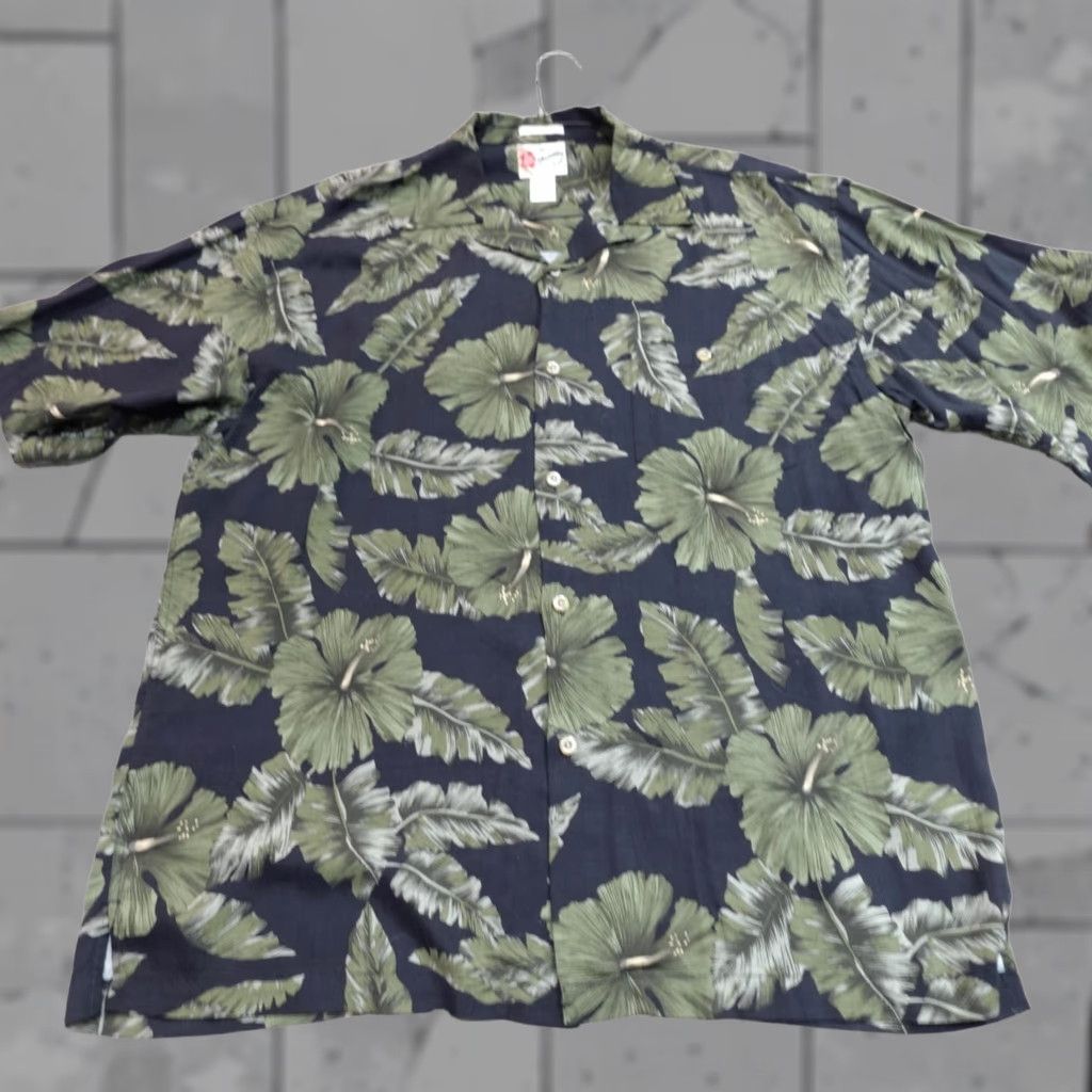 Hilo Hattie Hilo Hattie Mens Shirt XL Black Short Sleeve Camp Collar Floral All Over Aloha Size US XL / EU 56 / 4 - 1 Thumbnail