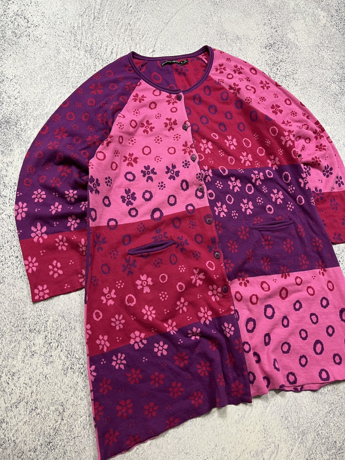 Japanese Brand × Vintage Gudrun Sjoden Flolar Print Iris Cardigan Cotton Dress Size XL / US 12-14 / IT 48-50 - 3 Thumbnail