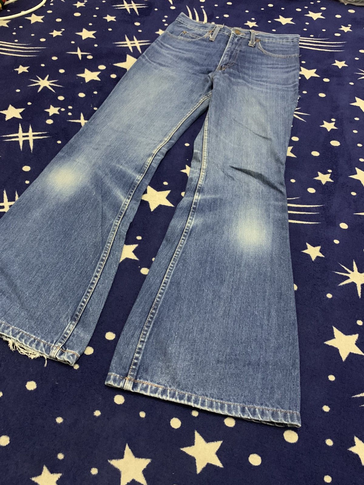 Japanese Brand COSMO Vintage Wide Flare Denim Distressed Jeans Size 27" / US 4 / IT 40 - 3 Thumbnail