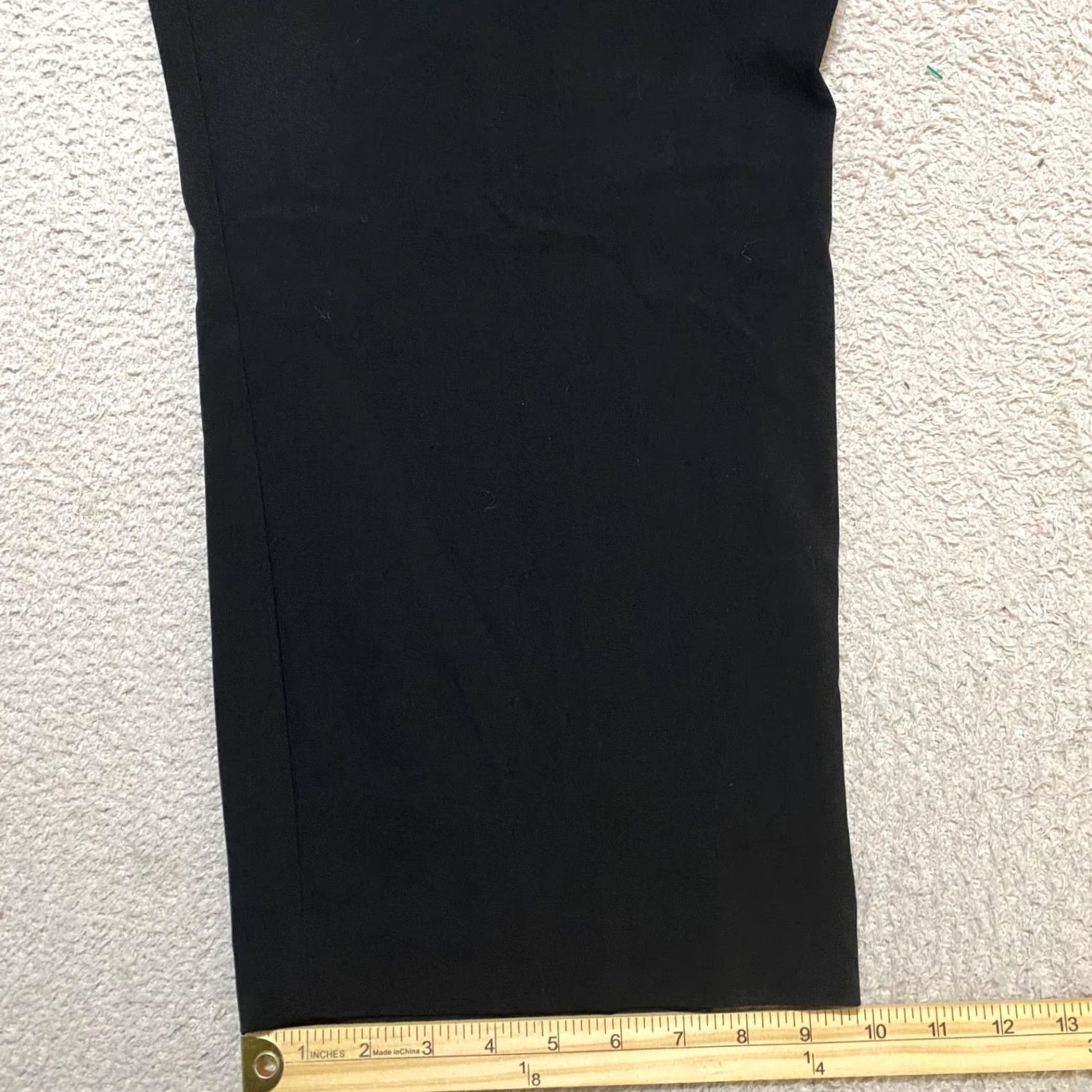 Vintage Catherines Pants 32W Plus Black Straight High Rise Dress Pants Womens Regular Size 32W Black Front Pockets NWT Size 24" / US 00 / IT 34 - 4 Thumbnail