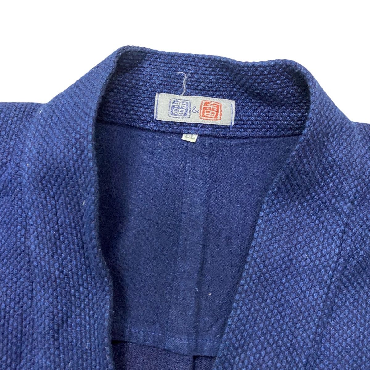 Indigo × Japanese Brand 🇯🇵 Vtg Kendo Indigo Blue Dyed Woven Kimono Samurai Jacket Size US L / EU 52-54 / 3 - 7 Thumbnail