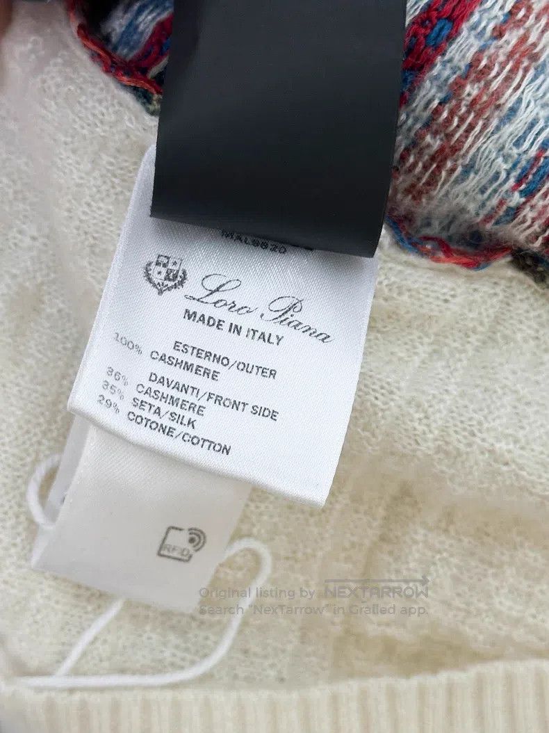 Loro Piana Loro Piana White Openwork Big Logo Mohair Knit Cardigan Ja Size XS / US 0-2 / IT 36-38 - 7 Thumbnail