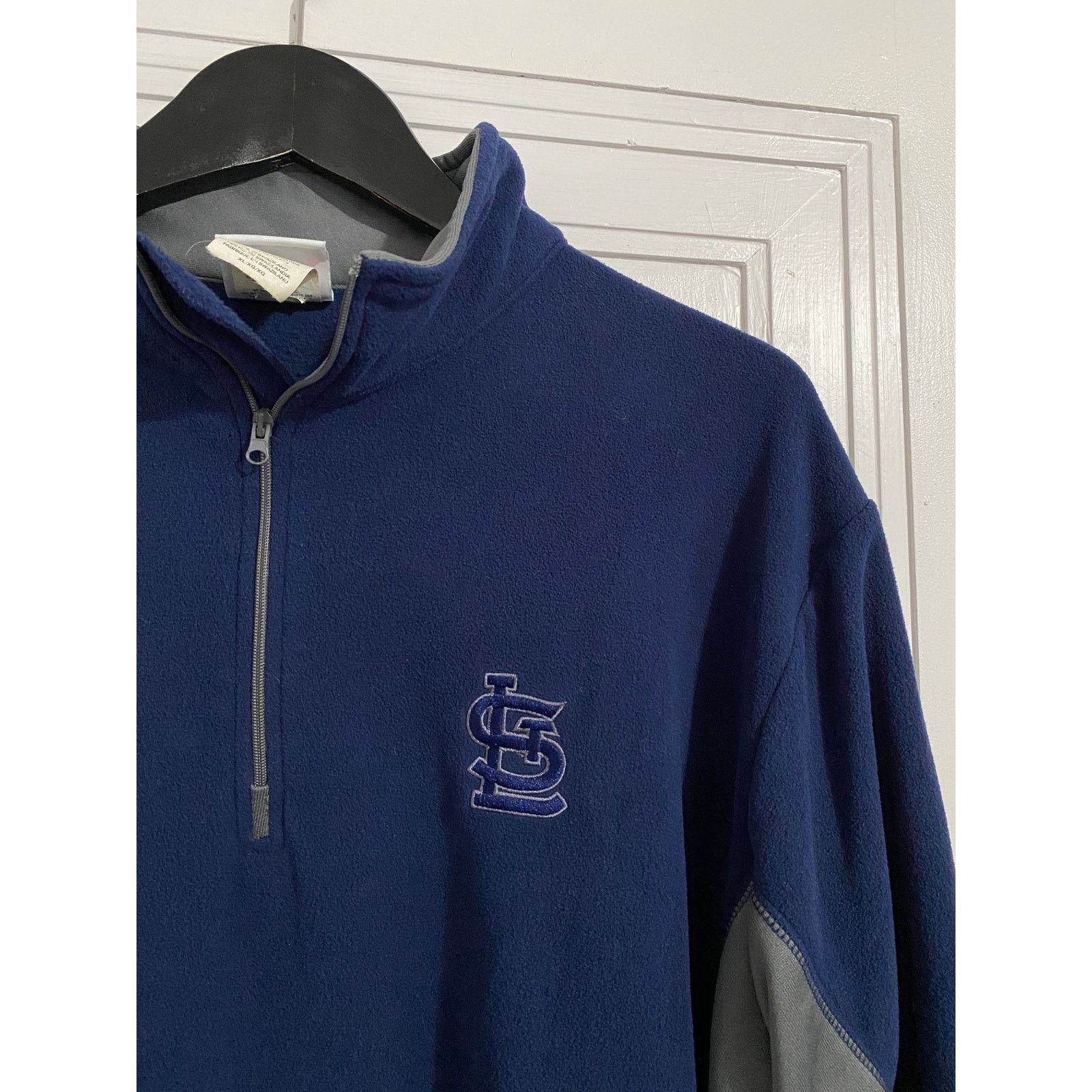 Majestic St. Louis Cardinals Blue Fleece 1/4-Zip Sweatshirt Size XL Size US XL / EU 56 / 4 - 2 Thumbnail