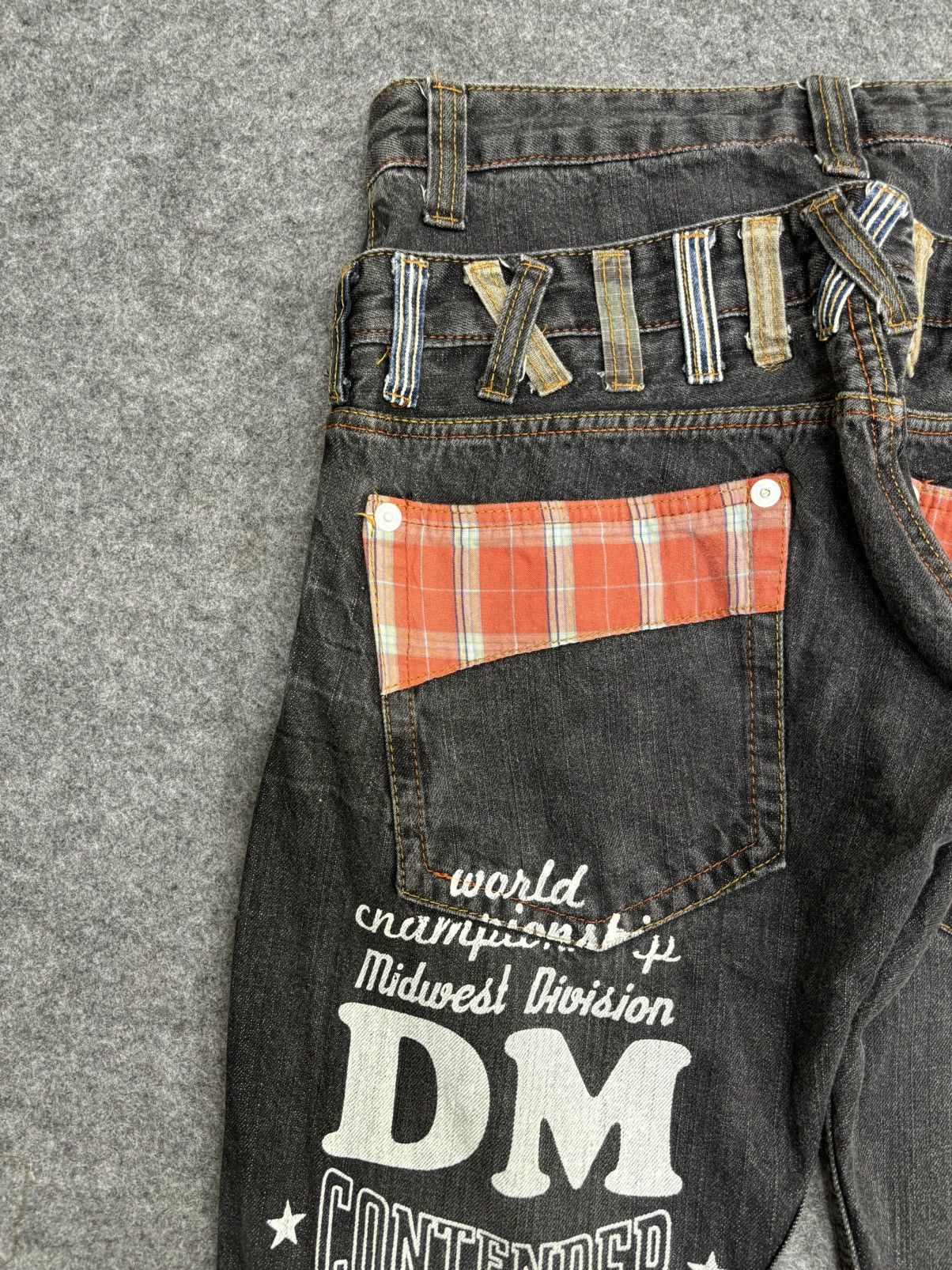 Japanese Brand 💥Insane Double Waist💥Rare Dominate Black Wash Denim F526 Size US 30 / EU 46 - 11 Thumbnail