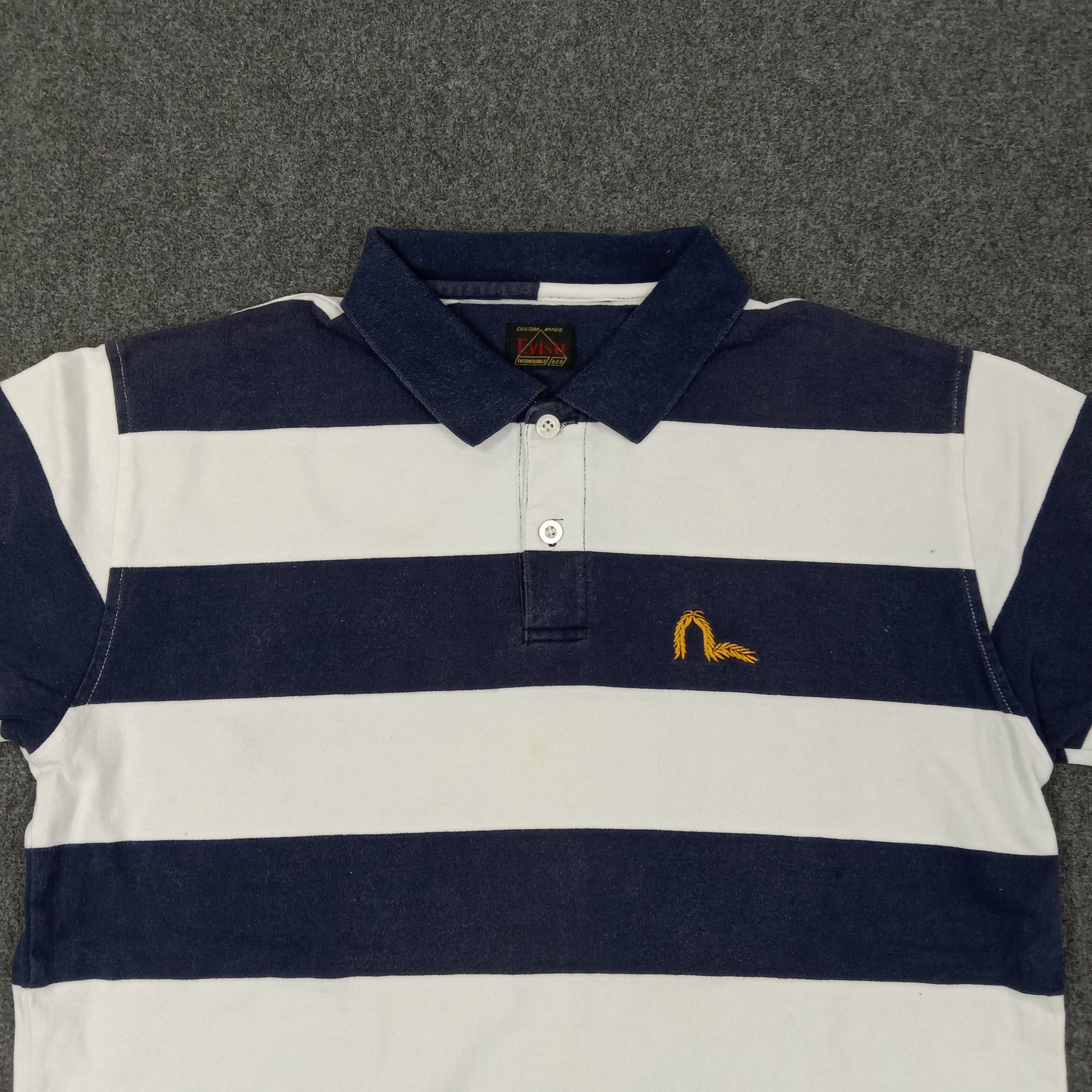 Evisu Evisu Heritage Japanese Daicock Striped Polos C259N32 Size US L / EU 52-54 / 3 - 2 Thumbnail