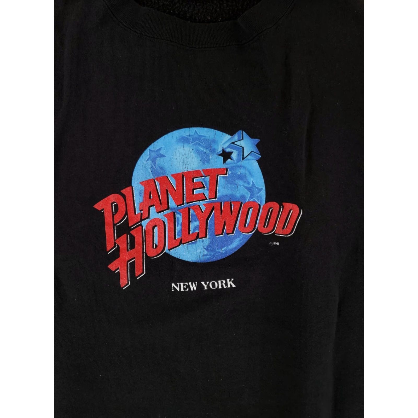 Planet Hollywood VINTAGE Planet Hollywood Crew Neck Sweatshirt Mens XXL Black 90s New York Pullover Made USA Size US XXL / EU 58 / 5 - 2 Thumbnail