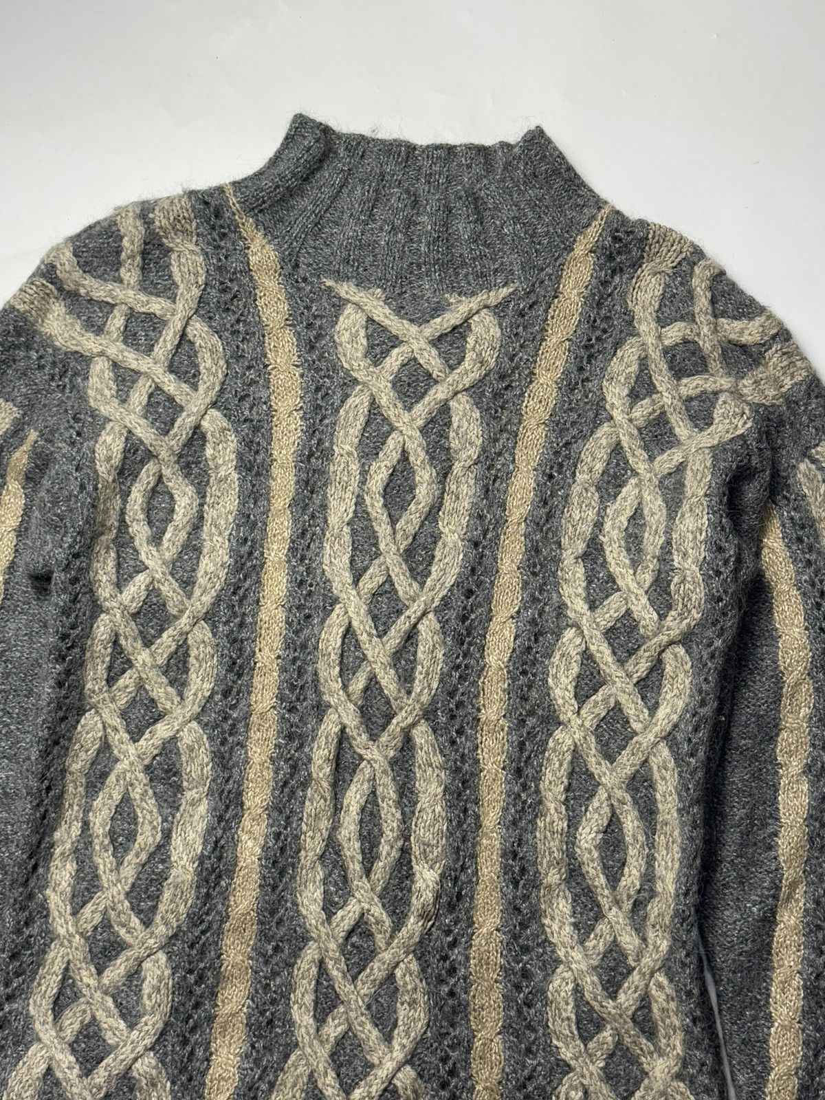 Hysteric Glamour × If Six Was Nine × Japanese Brand Japanese Cable Knit Mohair Yohji Style Size US M / EU 48-50 / 2 - 3 Thumbnail