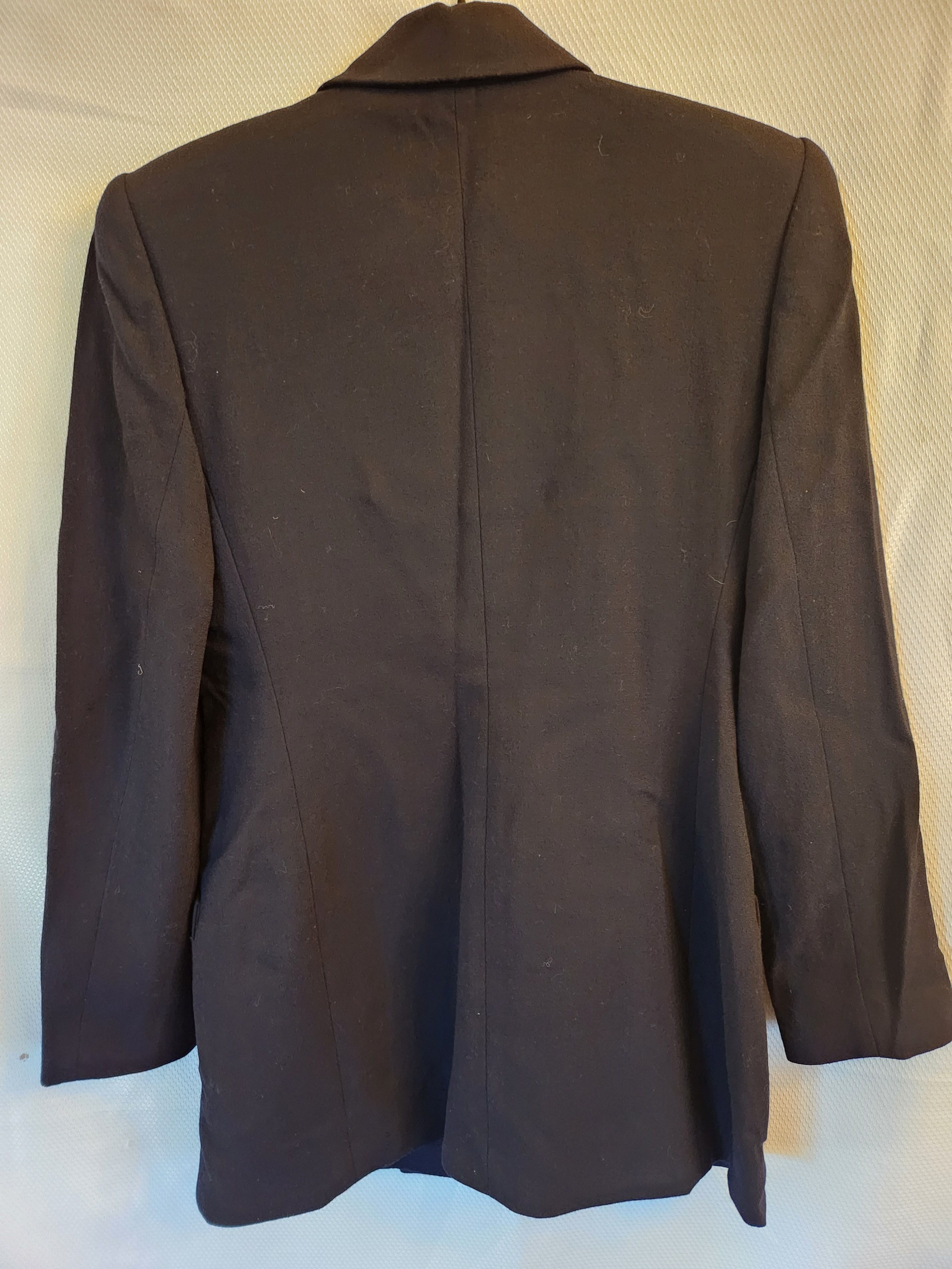 Ellen Tracy Vintage 100% Wool Navy Blue Double Breasted Blazer Size S / US 4 / IT 40 - 2 Thumbnail