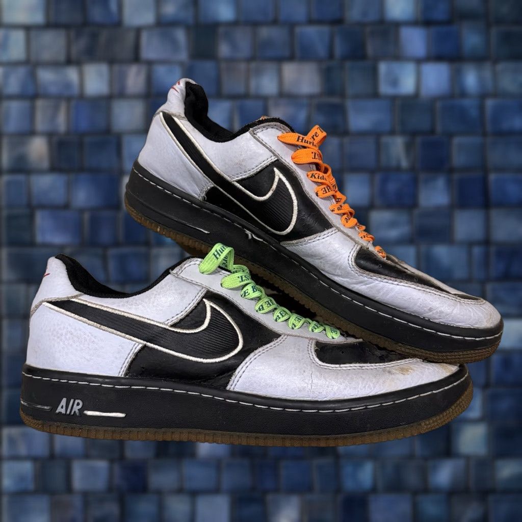 Nike VINTAGE Nike Air Force 1 Stealth Black Mens 12 306353-006 RARE Euro Exclusive Athletic Sneaker Size ONE SIZE - 1 Thumbnail