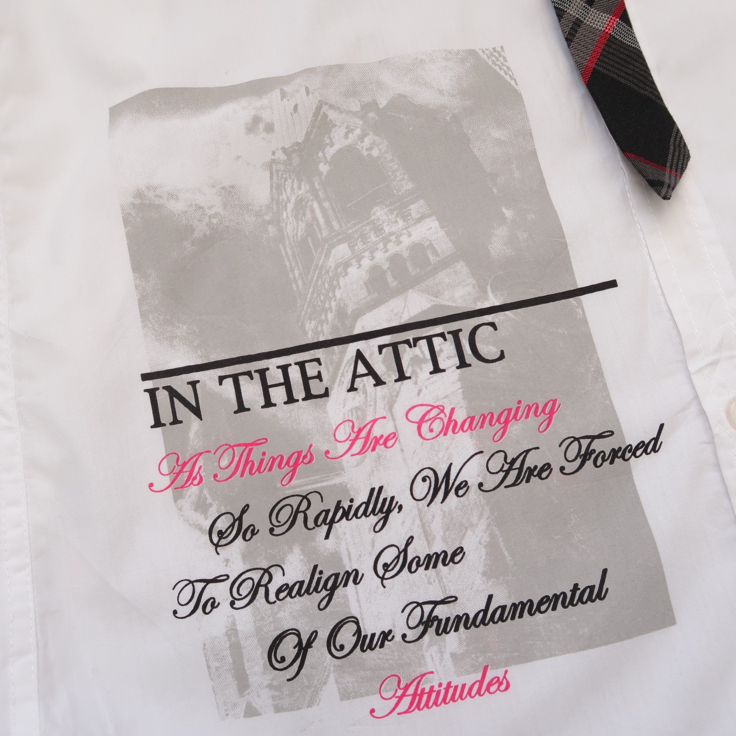 Japanese Brand 1990s If Six Was Nine In The Attic Punk Poem Shirt Tie Size US M / EU 48-50 / 2 - 9 Thumbnail