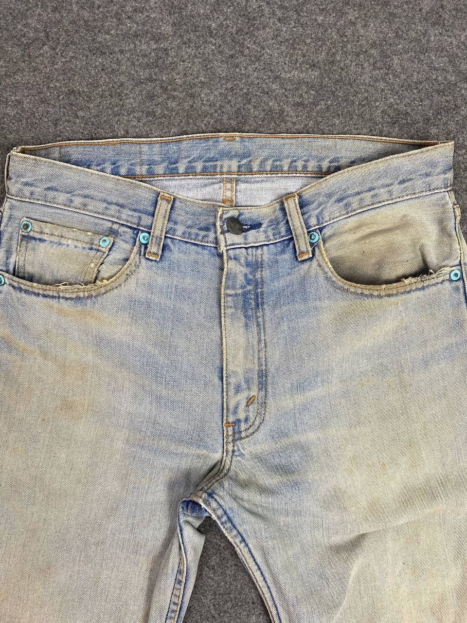Levi's vintage levis 505 distressed denim nice design Size US 33 - 10 Thumbnail