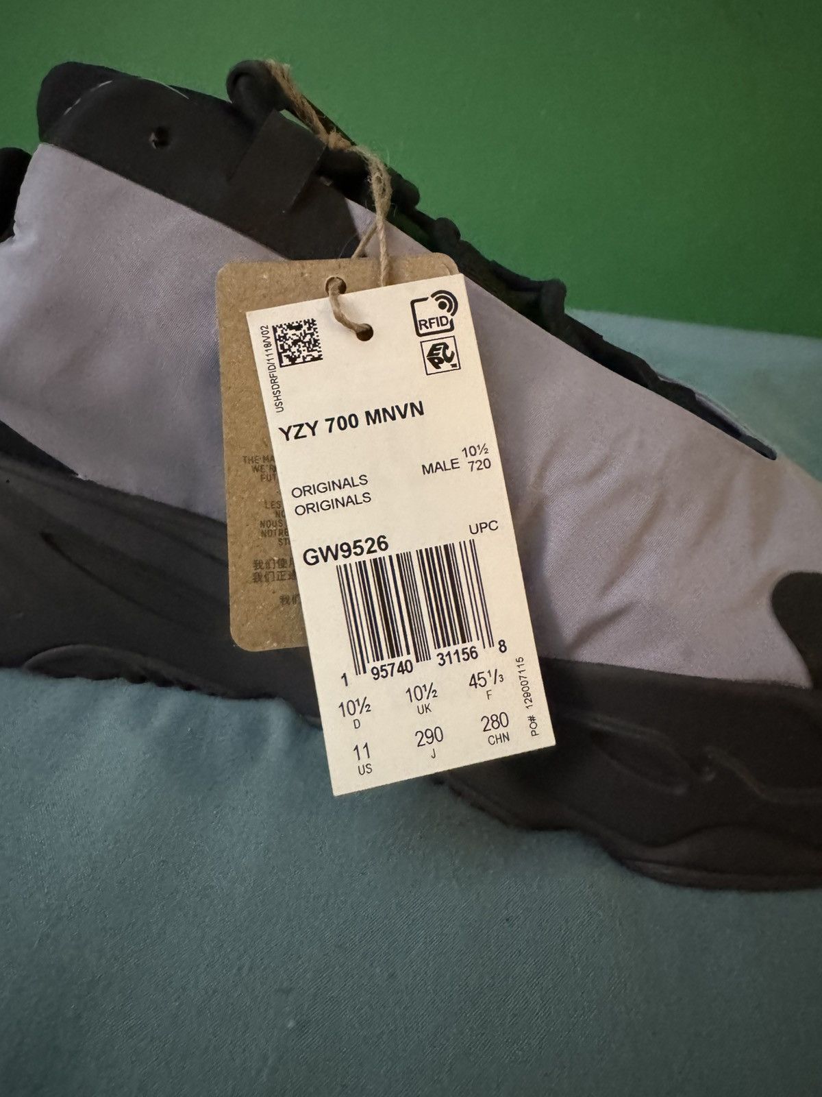 Adidas Adidas Yeezy 700 MNVN Geode 2022 Size US 11 / EU 44 - 9 Thumbnail