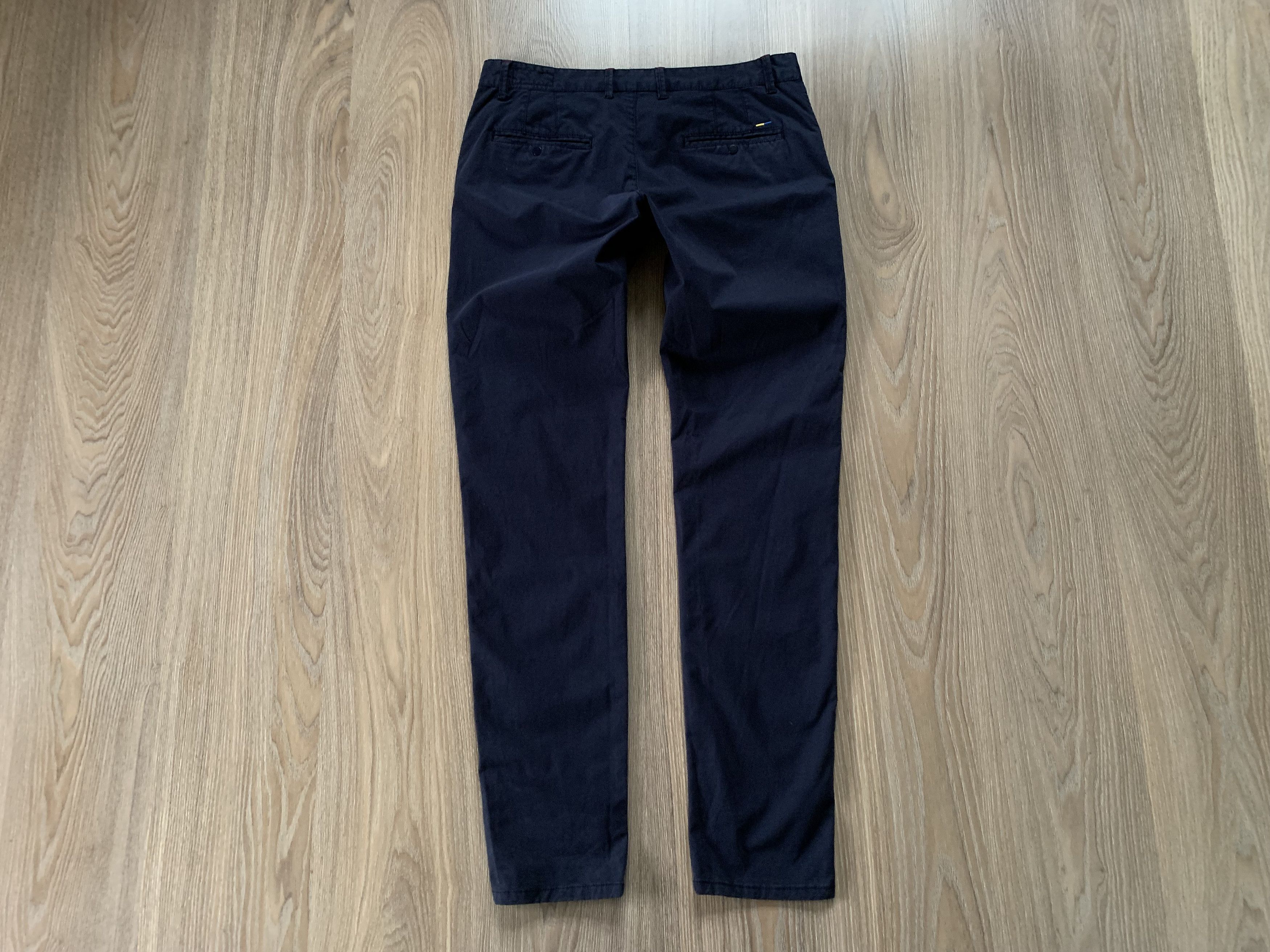 Designer Women’s Andre Tan Blue Casual Pants Size 33" - 3 Thumbnail