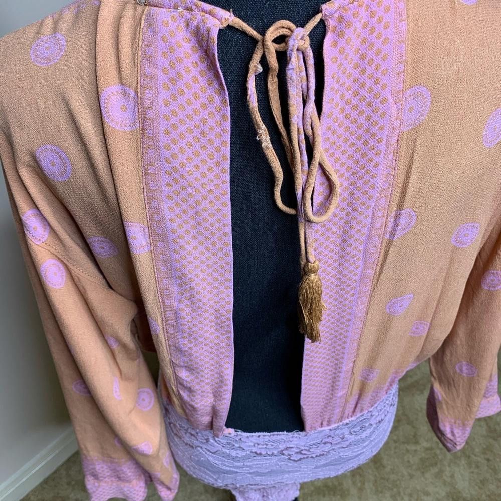 Designer Free People Intimately Free Long-Sleeve Bodysuit Size XS / US 0-2 / IT 36-38 - 6 Thumbnail