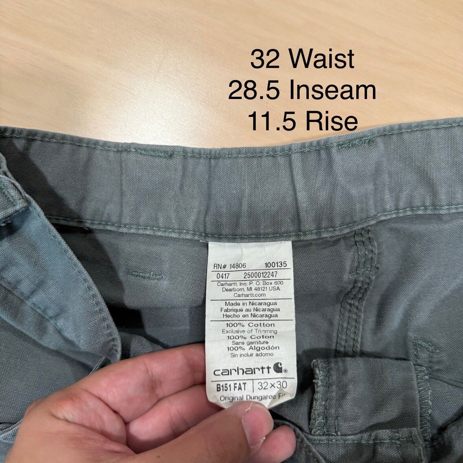 Carhartt × Vintage Vintage Carhartt Pants 32 Green Workwear Carpenters Single Size US 32 / EU 48 - 5 Thumbnail