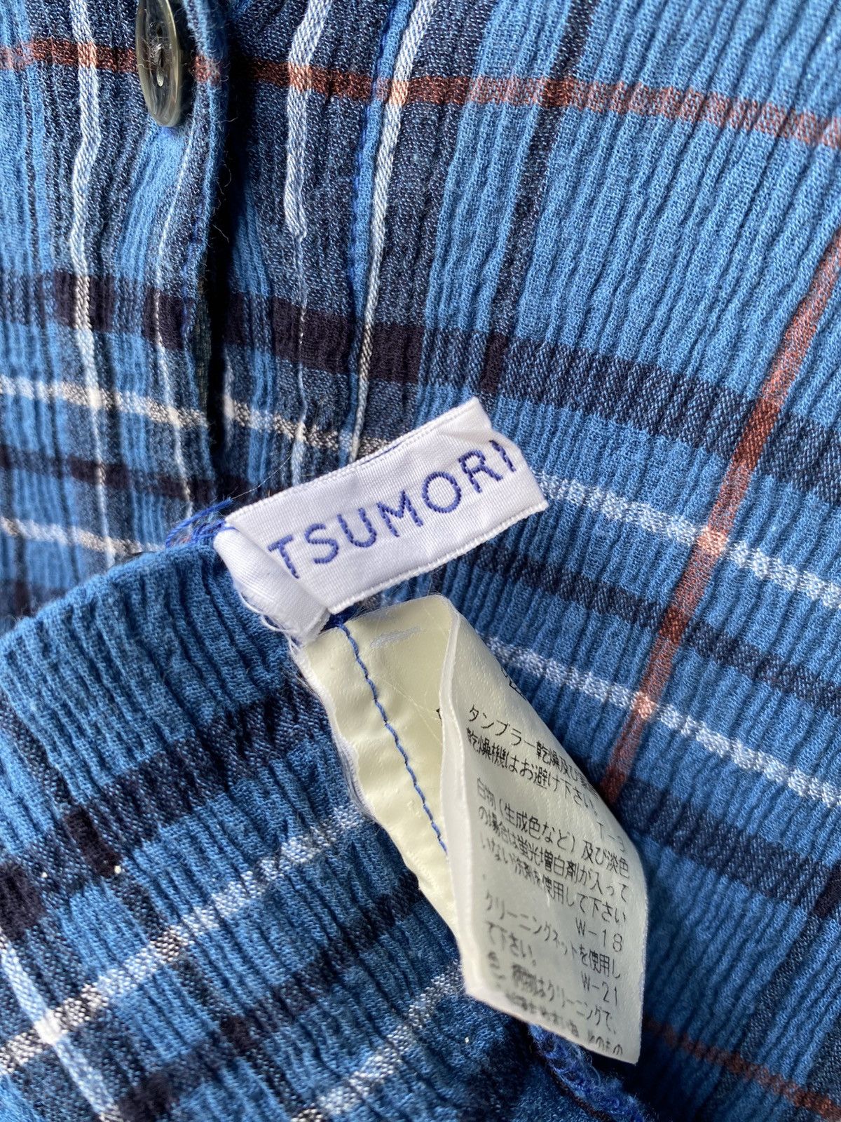 Tsumori Chisato Tsumori Chisato Blue Plaid Blouse with White & Red Accents. Size M / US 6-8 / IT 42-44 - 3 Thumbnail