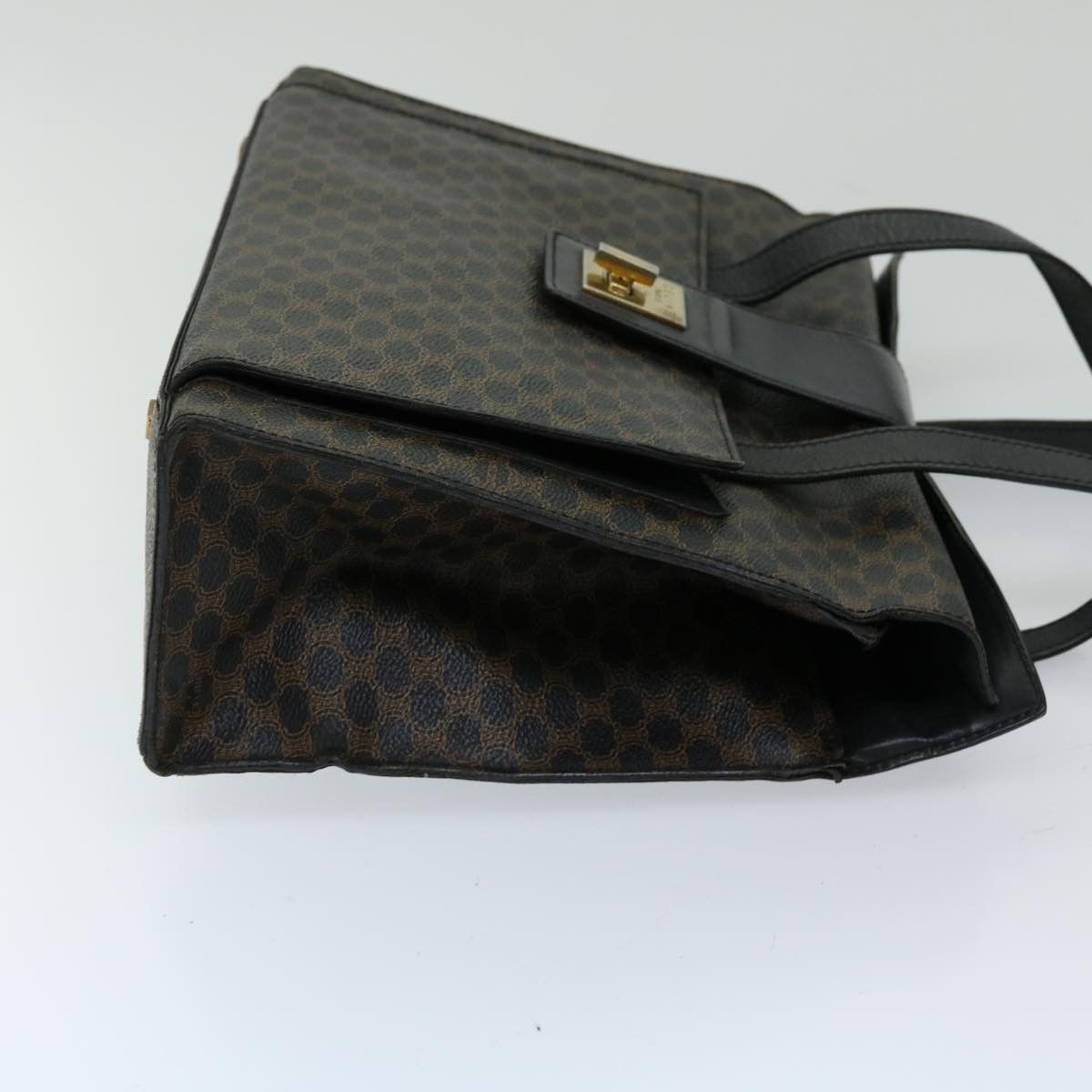 Celine CELINE Macadam Canvas Hand Bag Pvc Black Size ONE SIZE - 3 Thumbnail