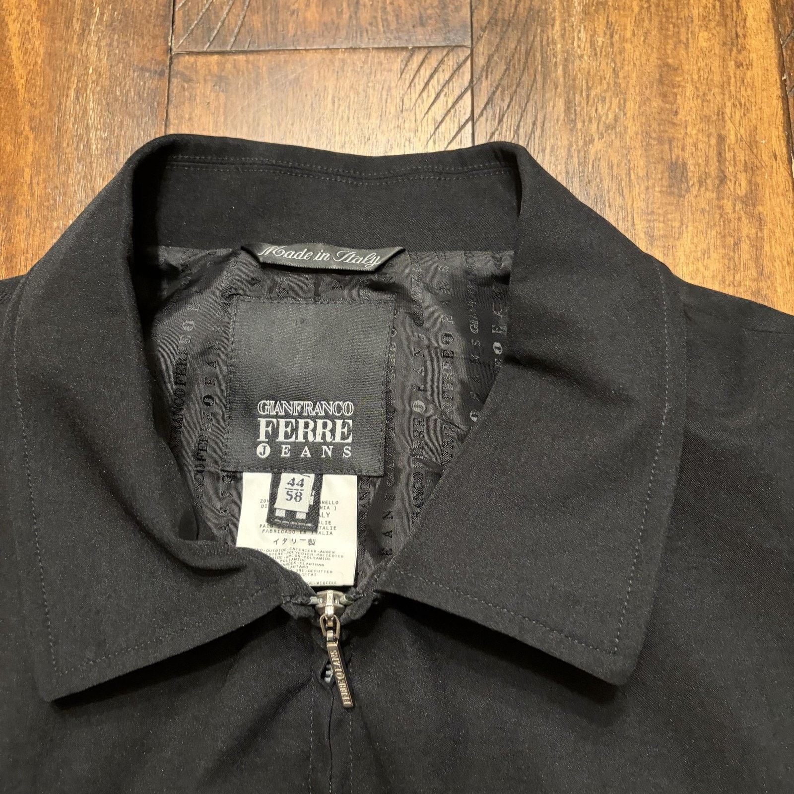 Gianfranco Ferre Gianfranco Ferre Jeans Coat 58 Softshell Zip Overcoat Italy Size US L / EU 52-54 / 3 - 7 Thumbnail