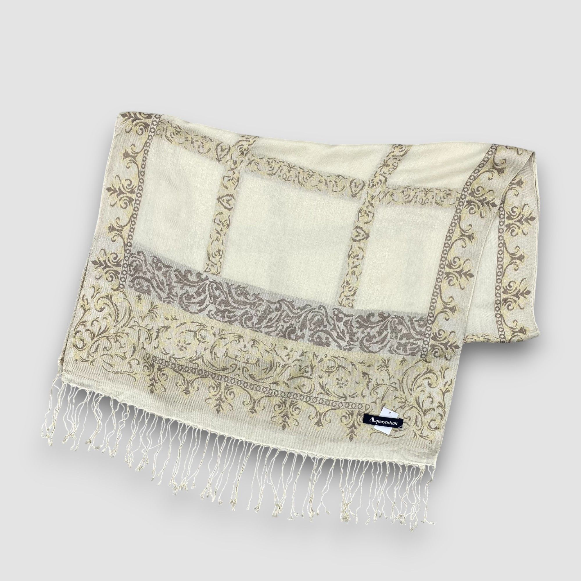 Aquascutum Vintage Aquascutum Scarf Muffler Wool Shawl Wraps Scarves Size ONE SIZE - 4 Thumbnail