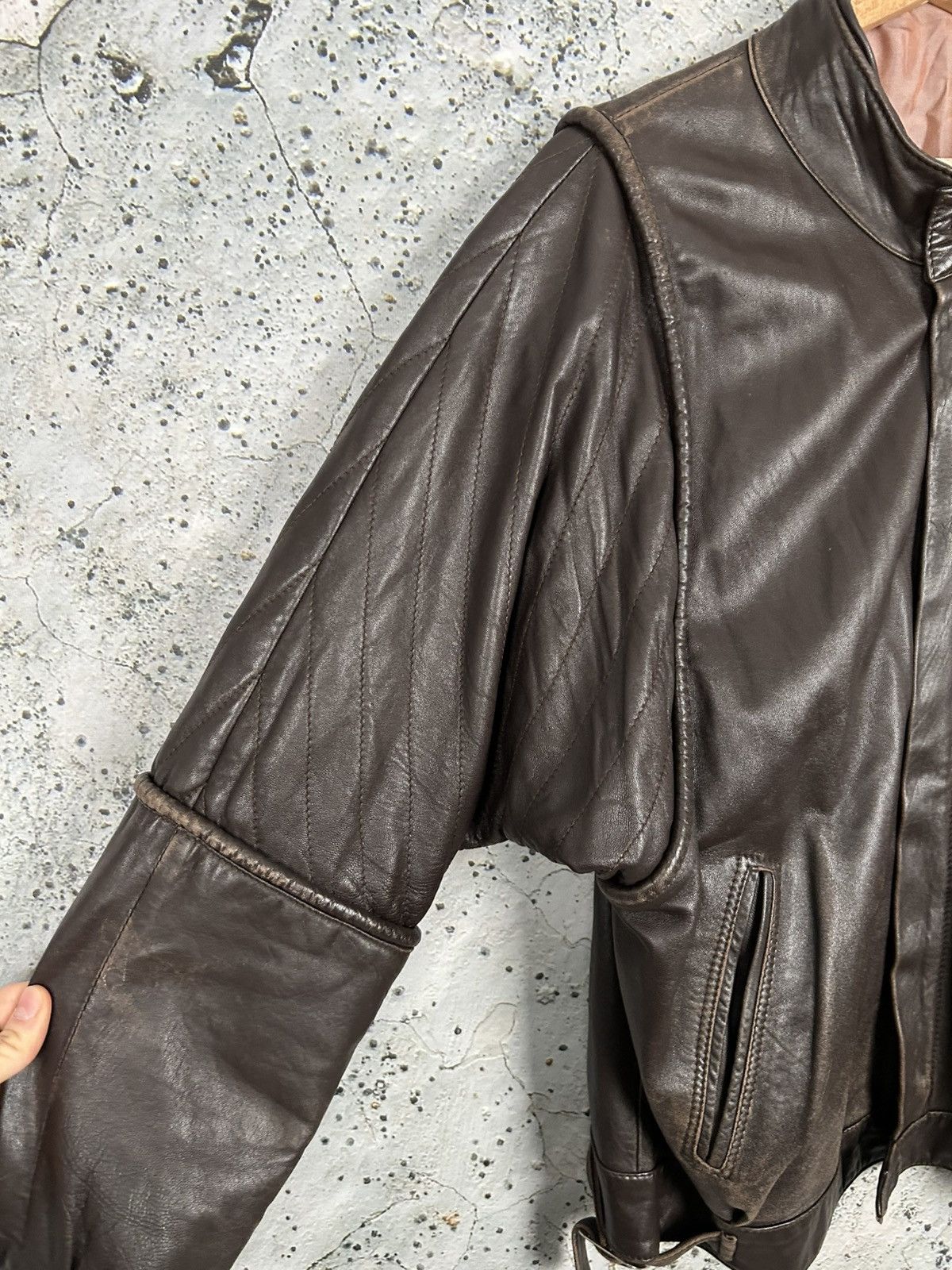 Genuine Leather Vintage Brown Leather Jacket Bomber Grunge Punk 90s Size US L / EU 52-54 / 3 - 5 Thumbnail