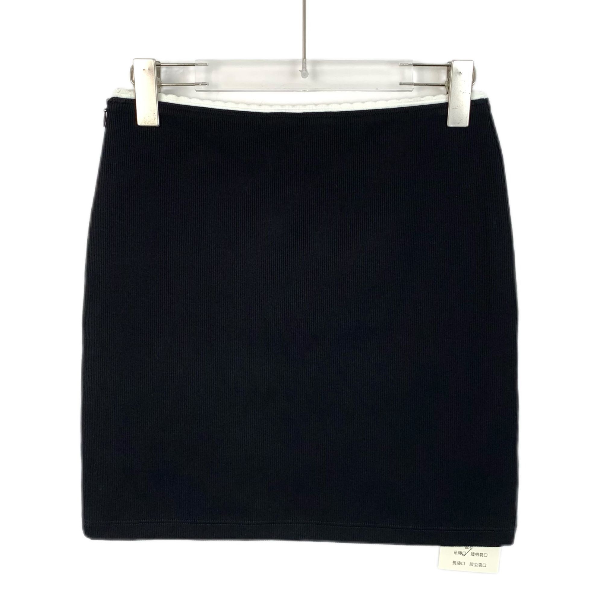 Miu Miu Miu Miu Black Cotton Knit Logo Skirt Made In Italy Sz M New Size 28" / US 6 / IT 42 - 8 Thumbnail