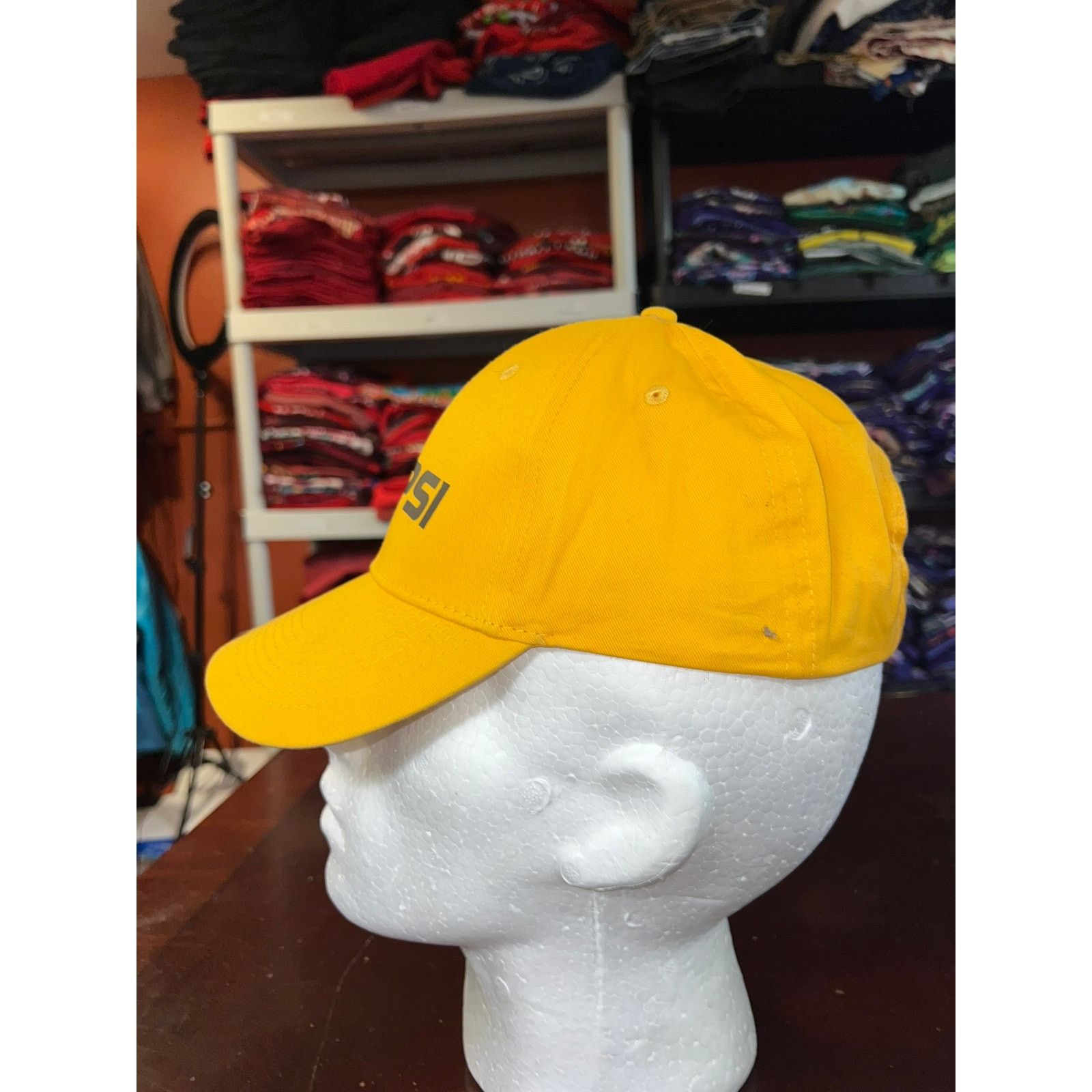 Vintage Vintage Pepsi Hat Yellow Black Soda Promo Cap Headwear Size ONE SIZE - 3 Thumbnail
