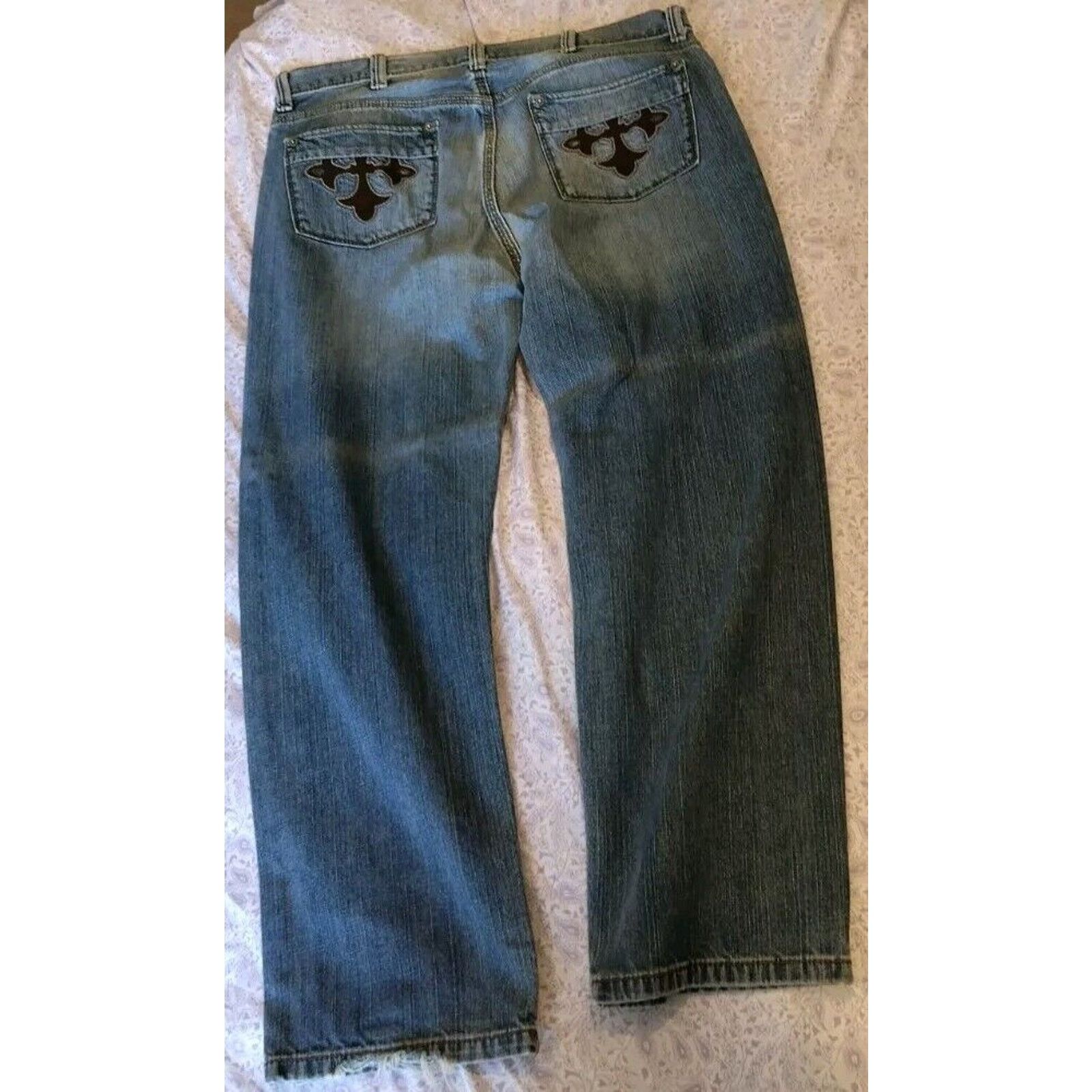 DKNY DKNY Jeans Mens Size 36x30 Distressed Straight Denim Blues Size US 36 / EU 52 - 4 Thumbnail