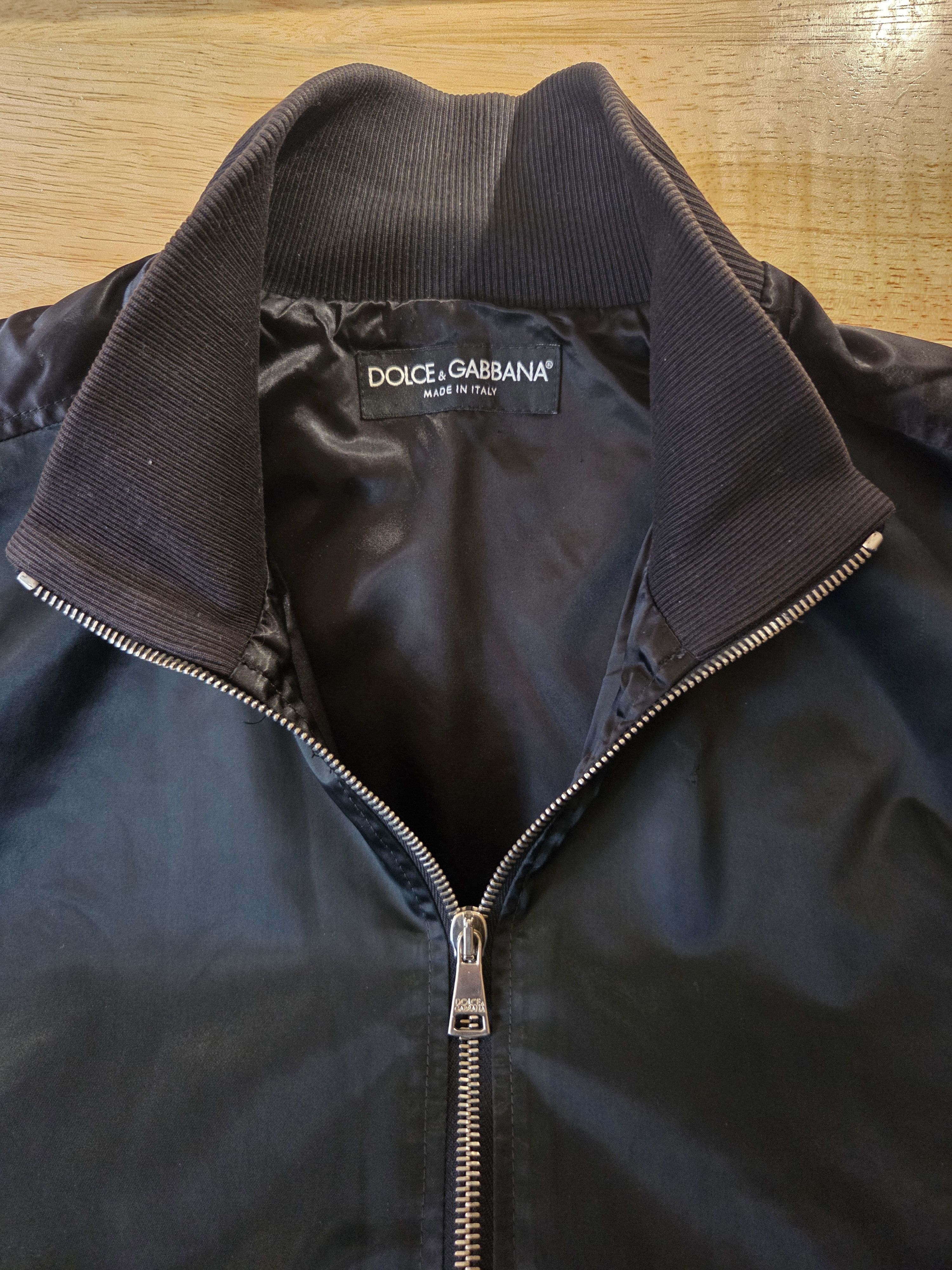 Dolce & Gabbana Dolce & Gabbana Satin Bomber Jacket Metallic Petrol Green M Size US M / EU 48-50 / 2 - 7 Thumbnail